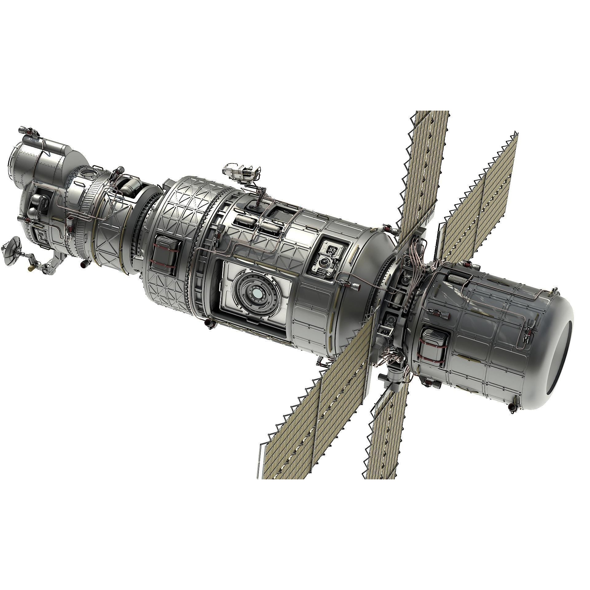 Scifi Spacestation - High-Poly 3D Model - View 5