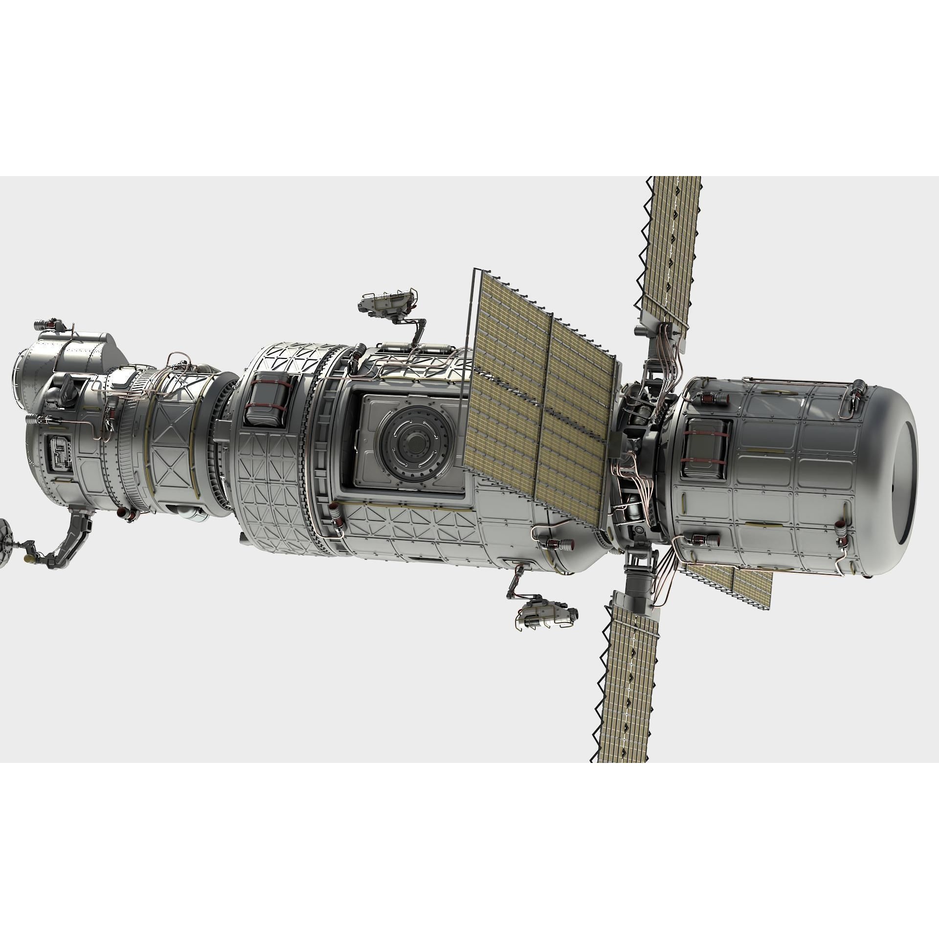 Scifi Spacestation - High-Poly 3D Model - View 9