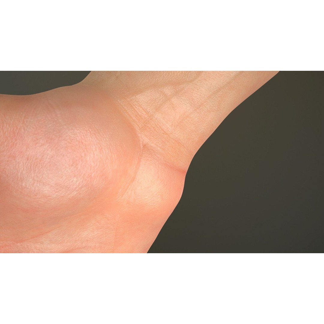 Male Hand 3D Model – Low Poly Rigged Asset with PBR Textures - View 24