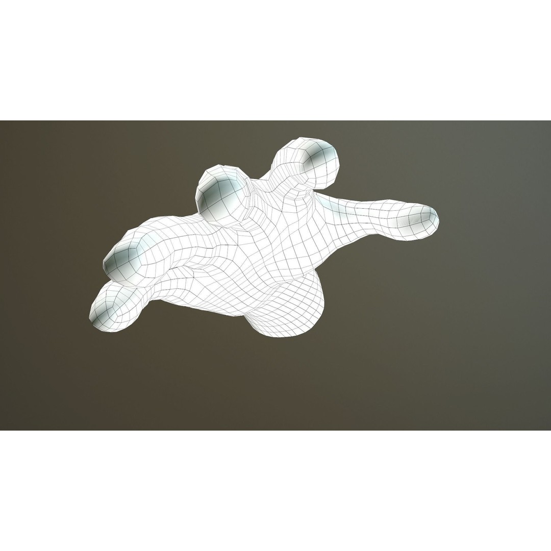 Male Hand 3D Model – Low Poly Rigged Asset with PBR Textures - View 36