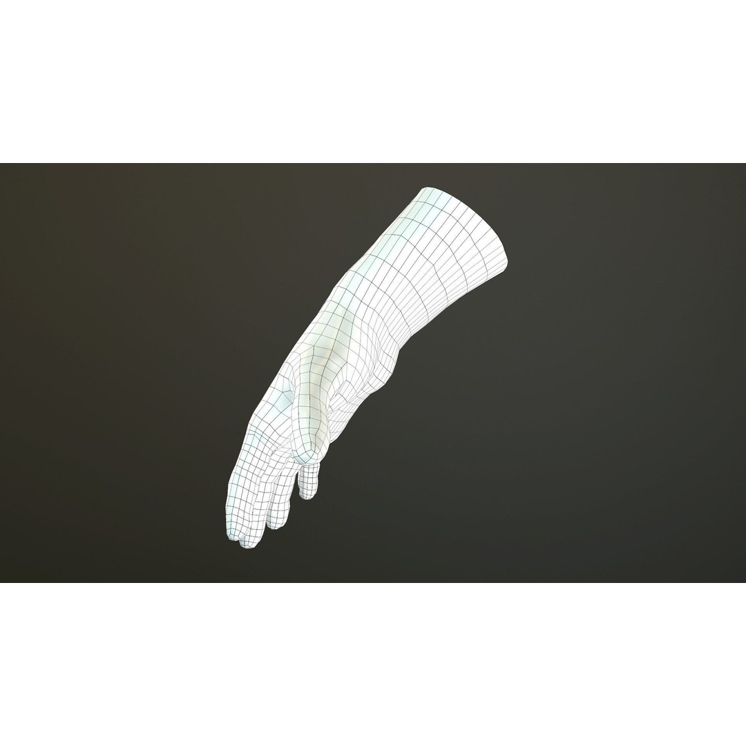 Male Hand 3D Model – Low Poly Rigged Asset with PBR Textures - View 38