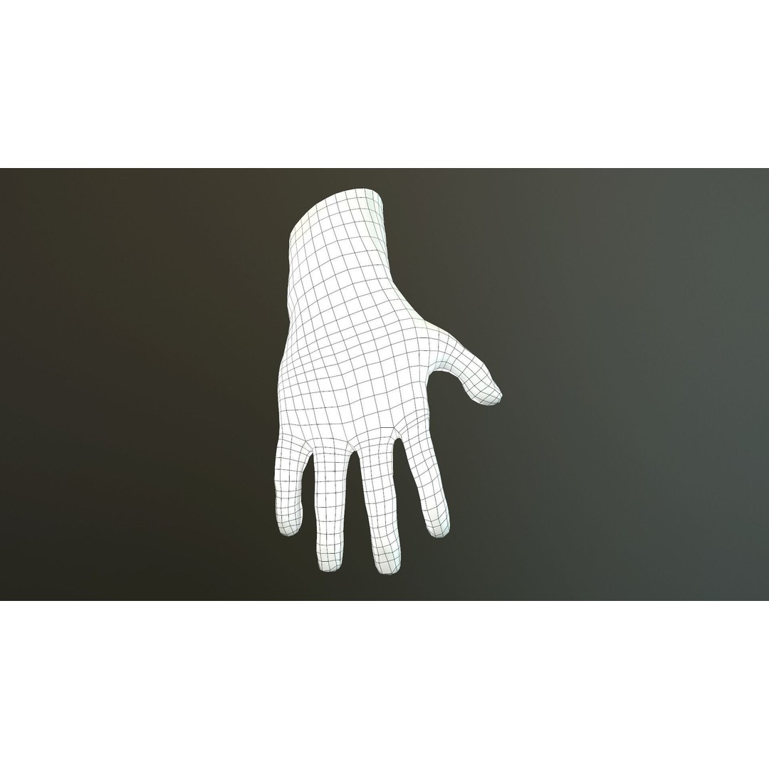 Male Hand 3D Model – Low Poly Rigged Asset with PBR Textures - View 39