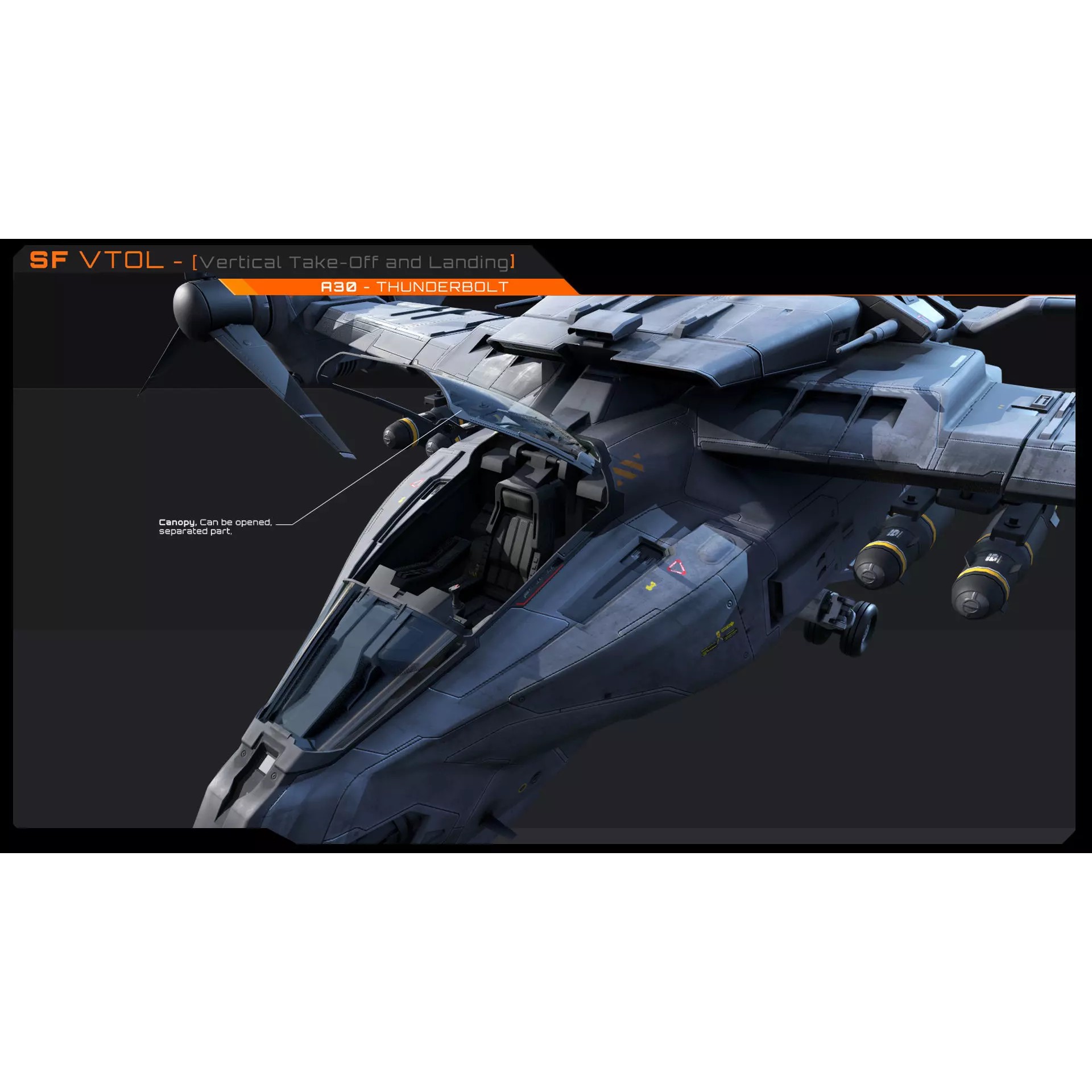 A30 Thunderbolt - Low-Poly Game-Ready 3D Model - View 10