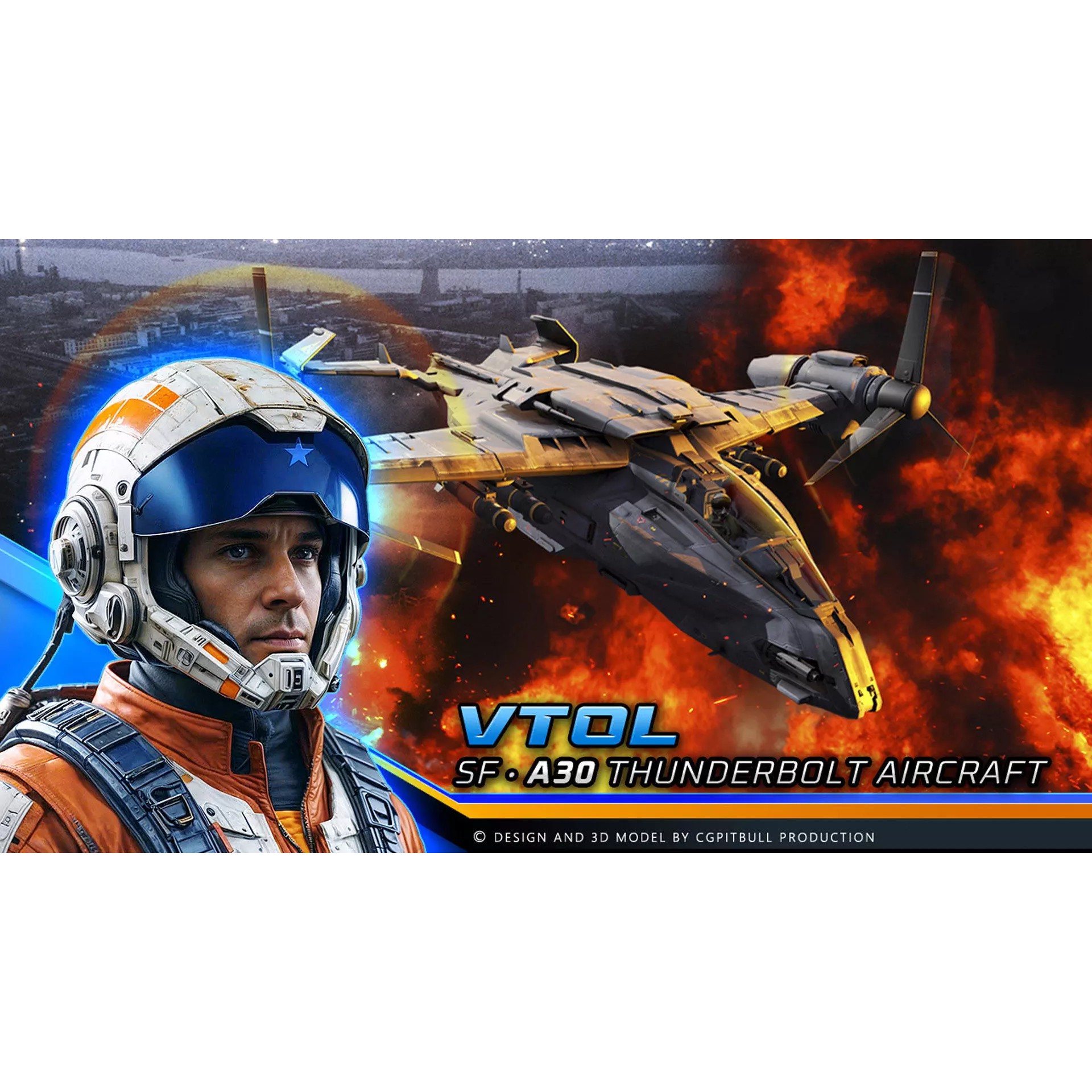 A30 Thunderbolt - Low-Poly Game-Ready 3D Model - View 2