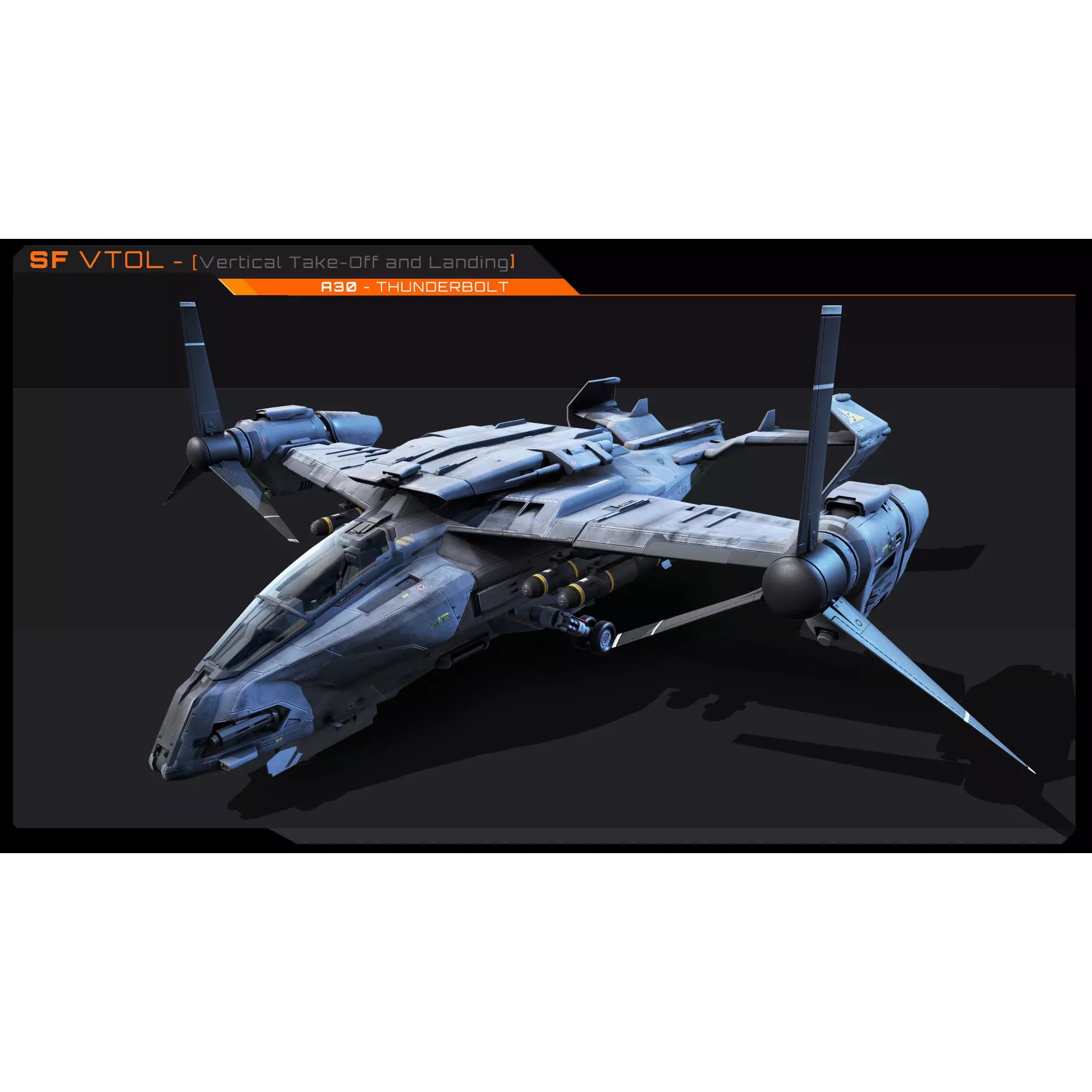 A30 Thunderbolt - Low-Poly Game-Ready 3D Model - View 3