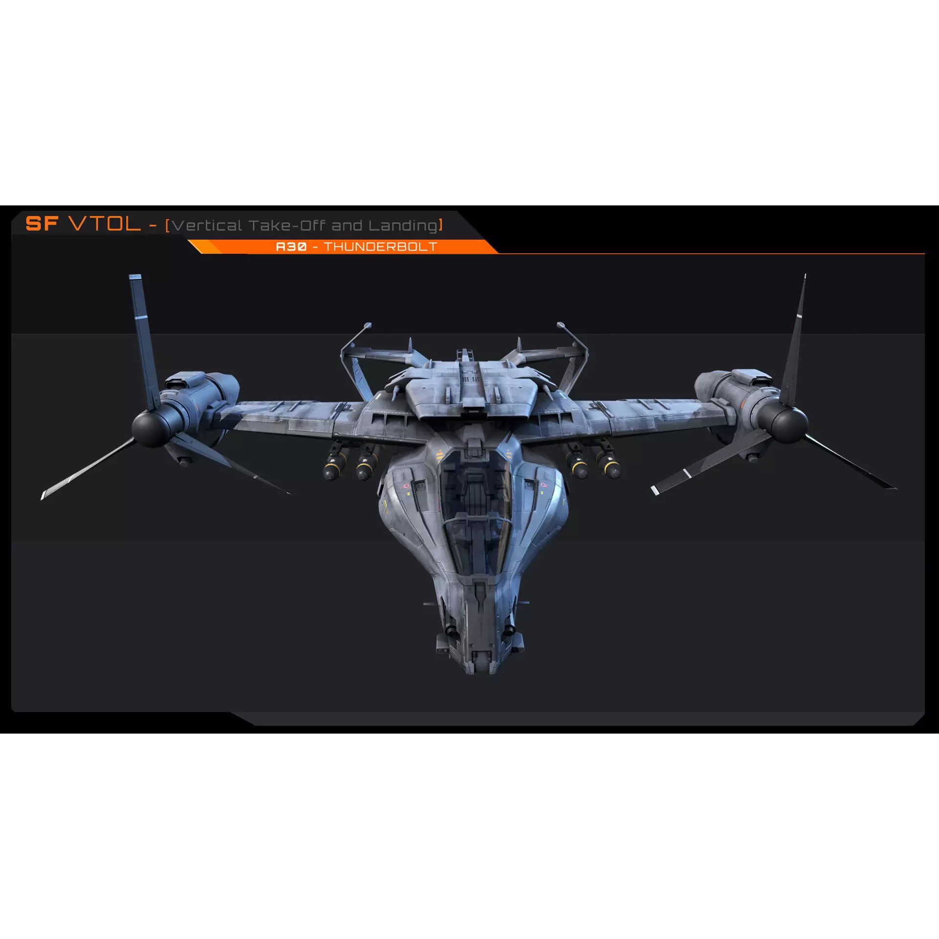 A30 Thunderbolt - Low-Poly Game-Ready 3D Model - View 4