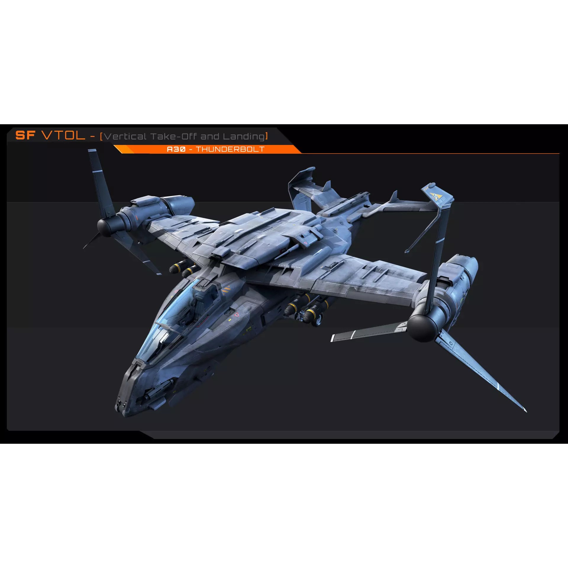 A30 Thunderbolt - Low-Poly Game-Ready 3D Model - View 5