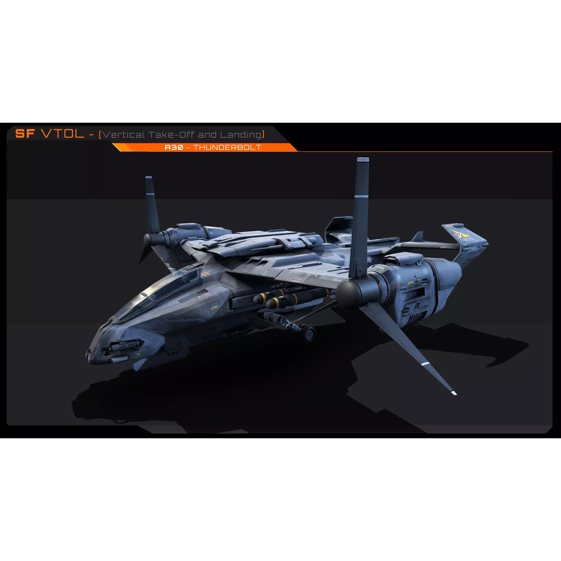 A30 Thunderbolt - Low-Poly Game-Ready 3D Model - View 7