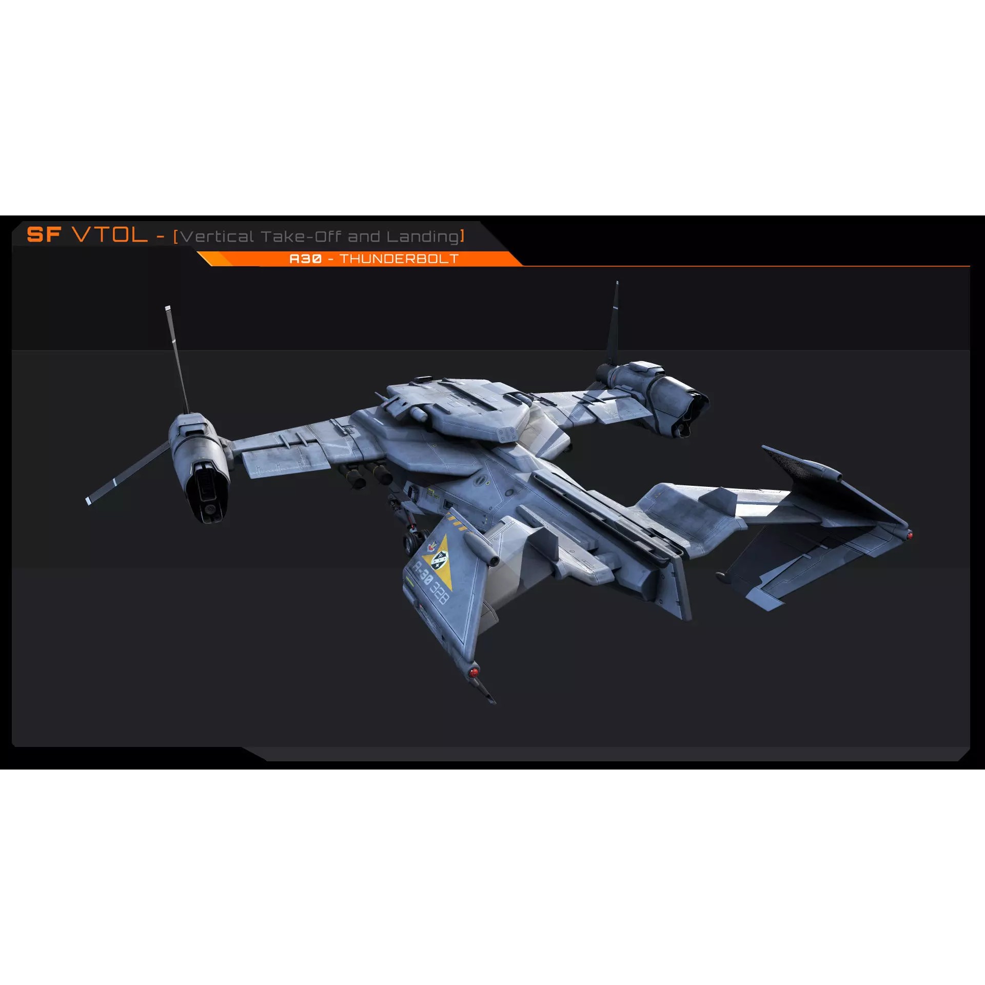 A30 Thunderbolt - Low-Poly Game-Ready 3D Model - View 8