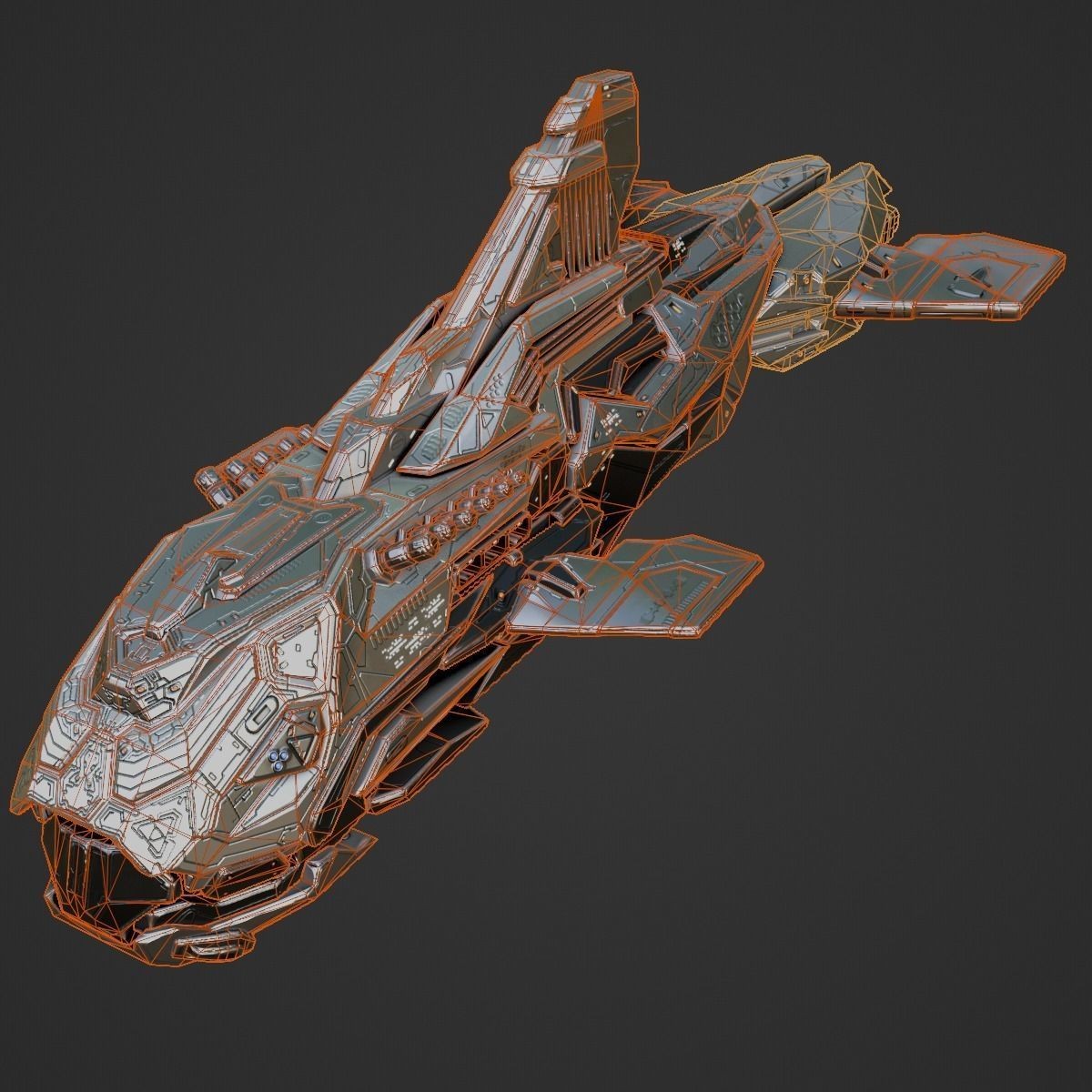 Space Orca - Game-Ready 3D Model - View 10