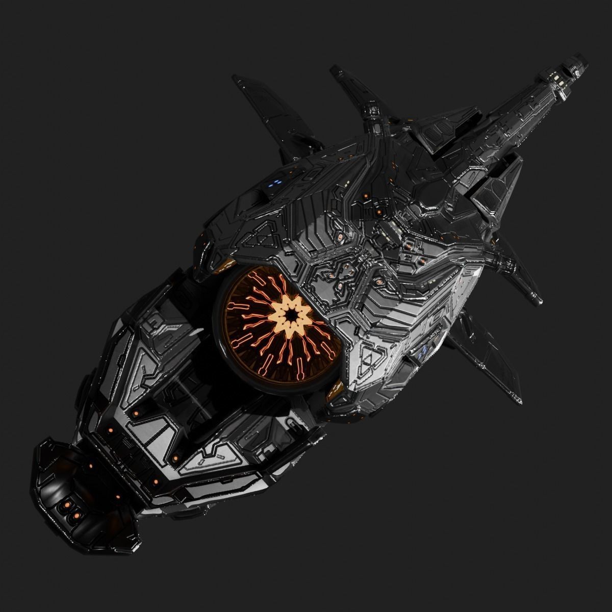 Space Orca - Game-Ready 3D Model - View 11