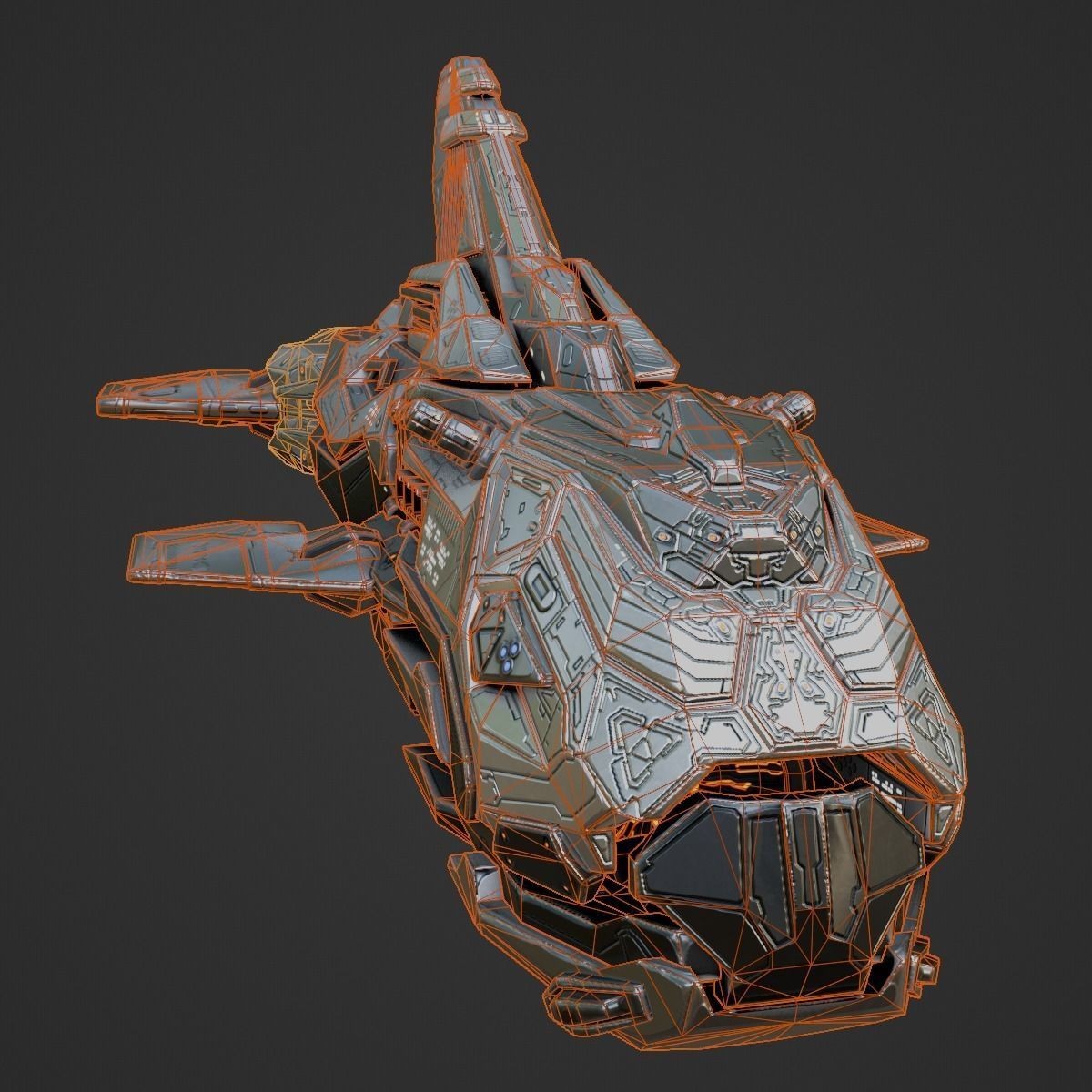 Space Orca - Game-Ready 3D Model - View 12