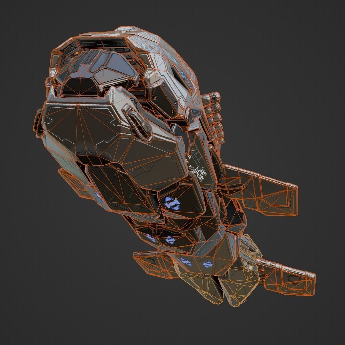 Space Orca - Game-Ready 3D Model - View 13