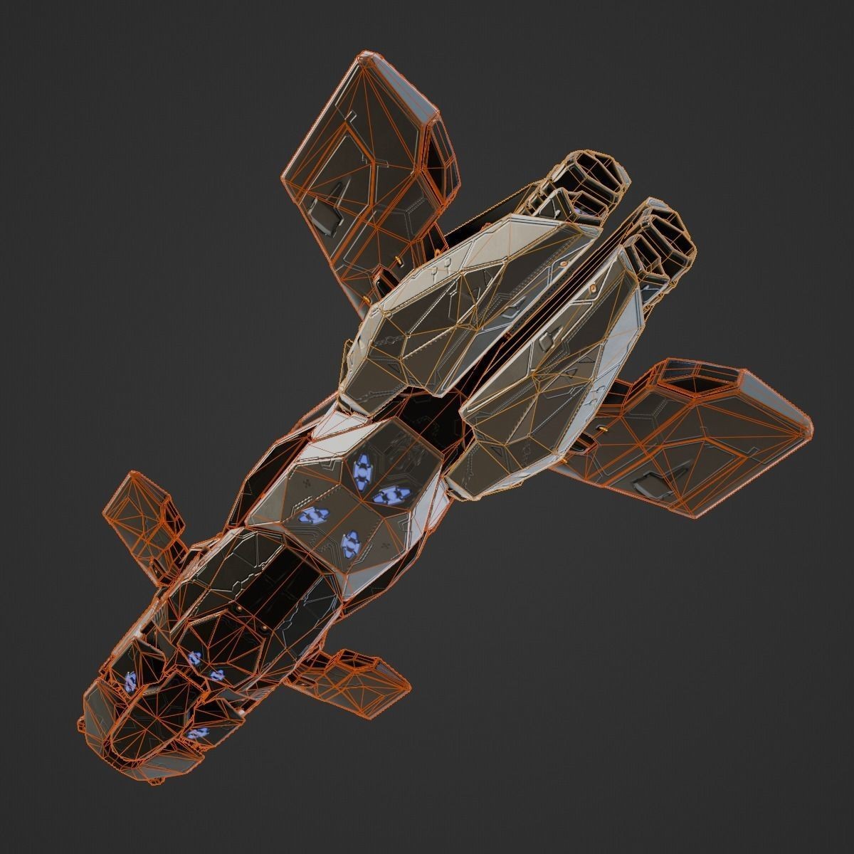 Space Orca - Game-Ready 3D Model - View 14