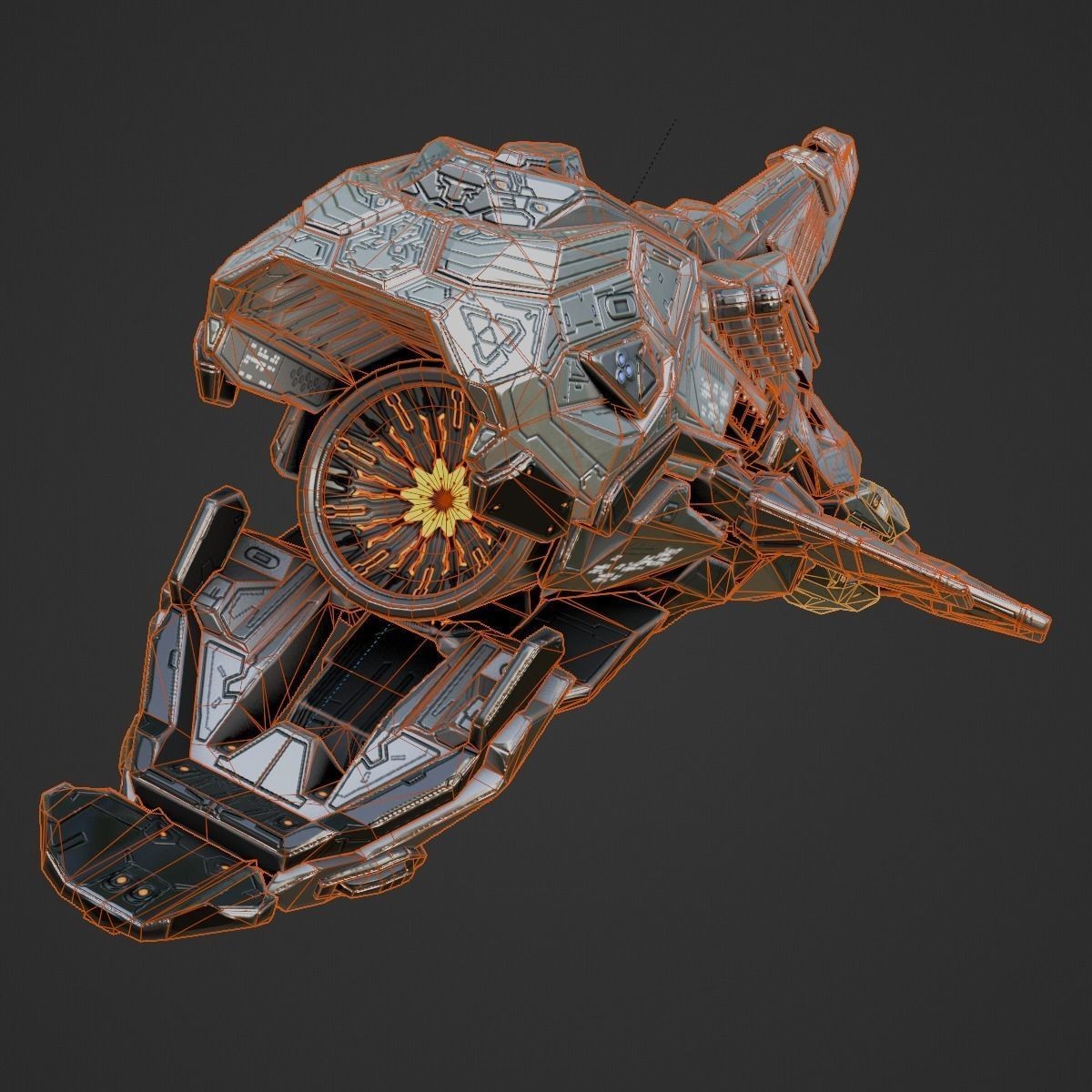 Space Orca - Game-Ready 3D Model - View 16