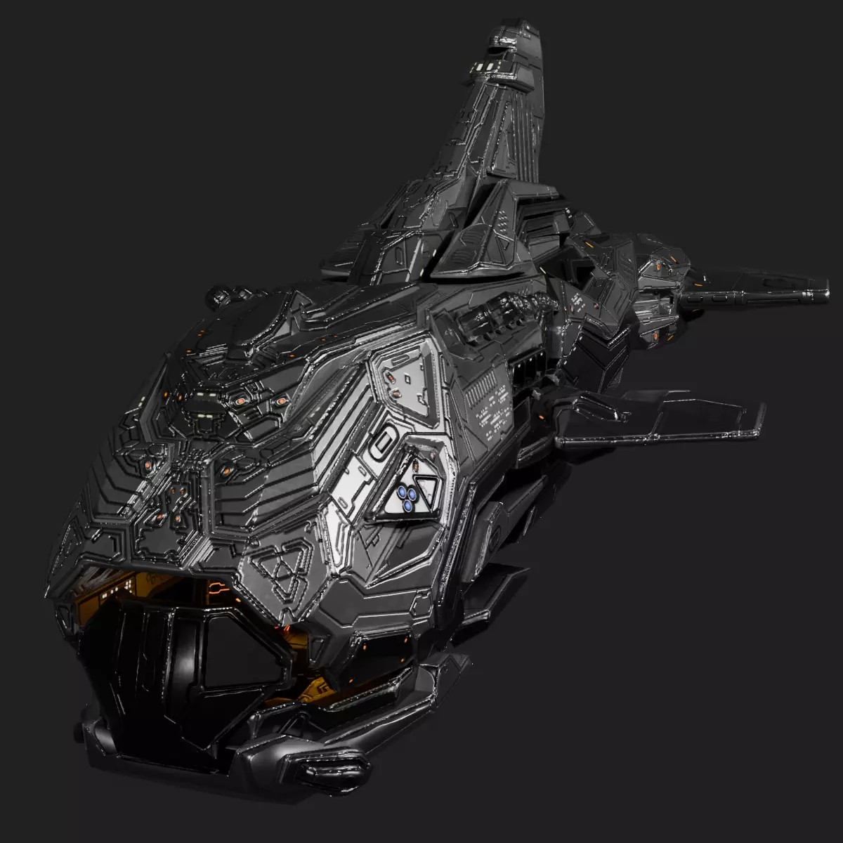 Space Orca - Game-Ready 3D Model - View 2