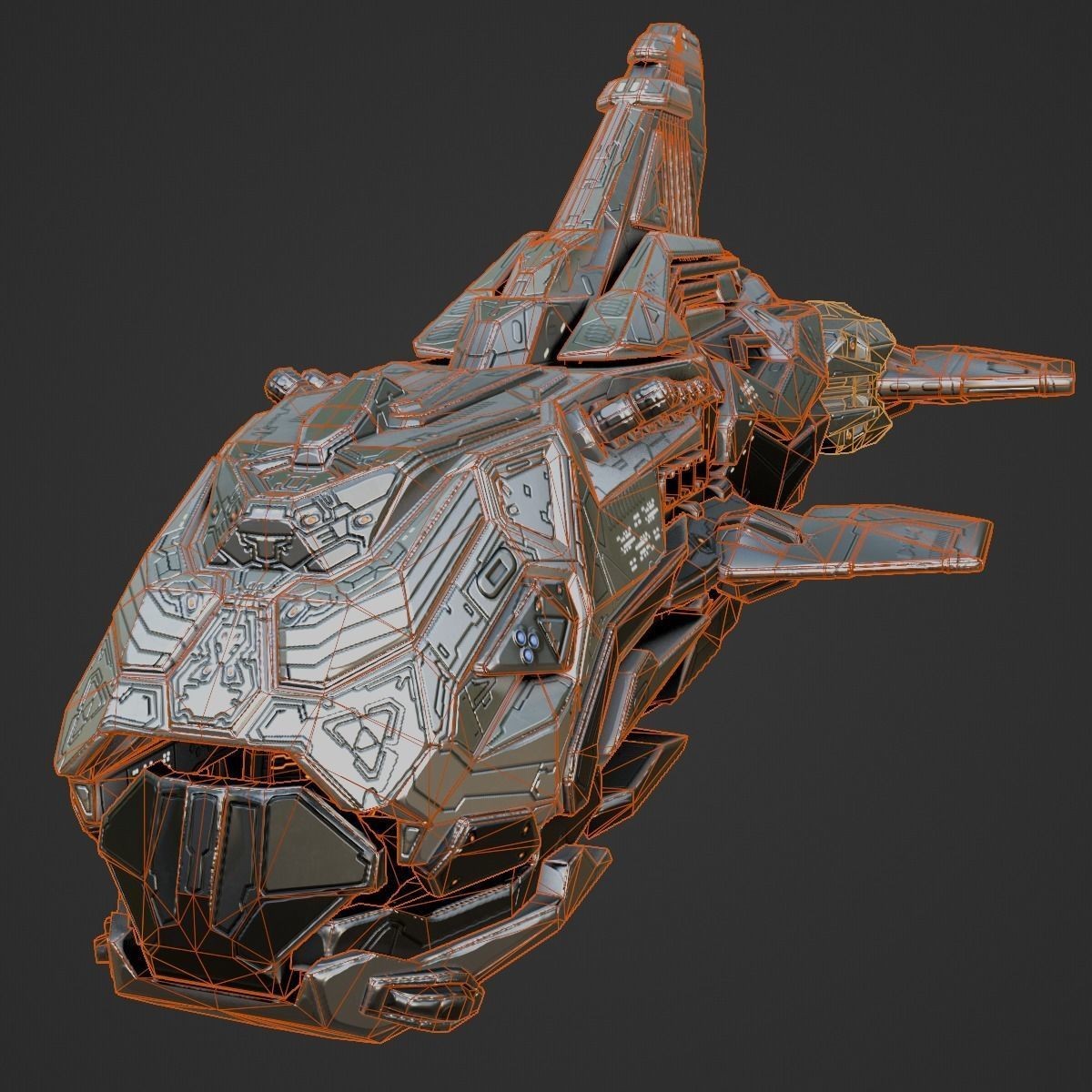 Space Orca - Game-Ready 3D Model - View 26