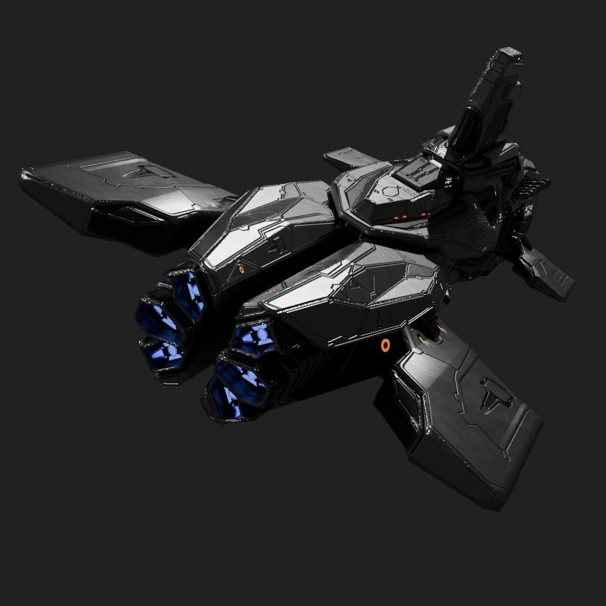 Space Orca - Game-Ready 3D Model - View 5