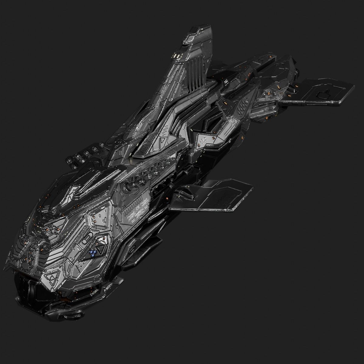 Space Orca - Game-Ready 3D Model - View 6