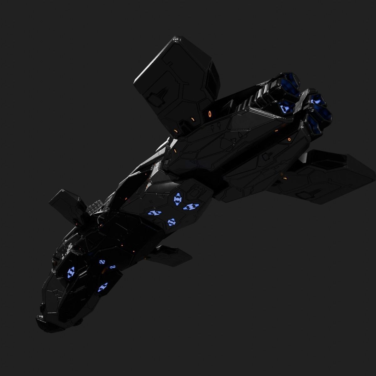 Space Orca - Game-Ready 3D Model - View 7