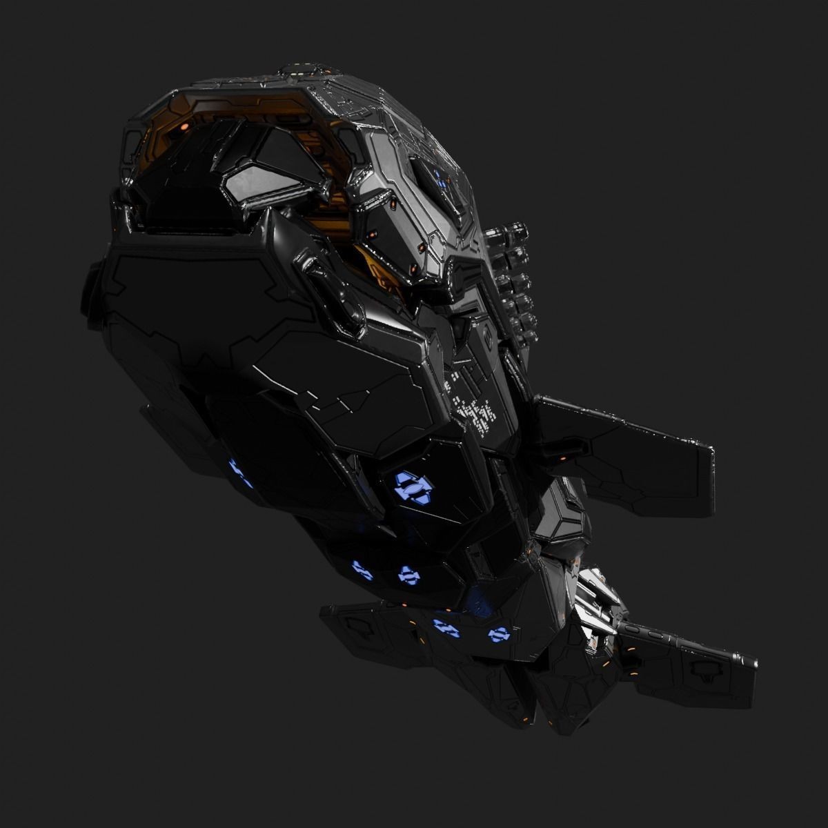 Space Orca - Game-Ready 3D Model - View 8