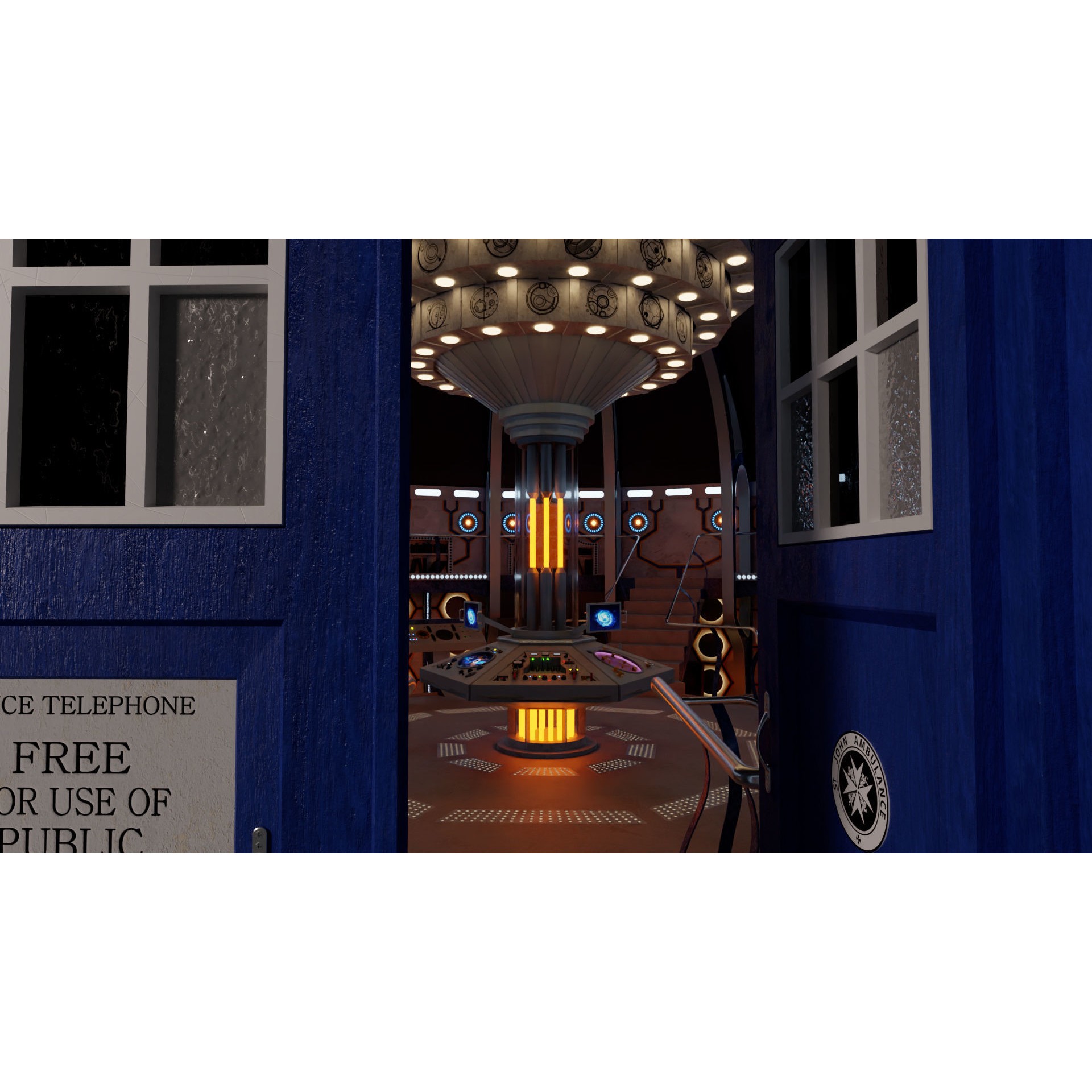 TARDIS - Photorealistic 3D Model - View 11