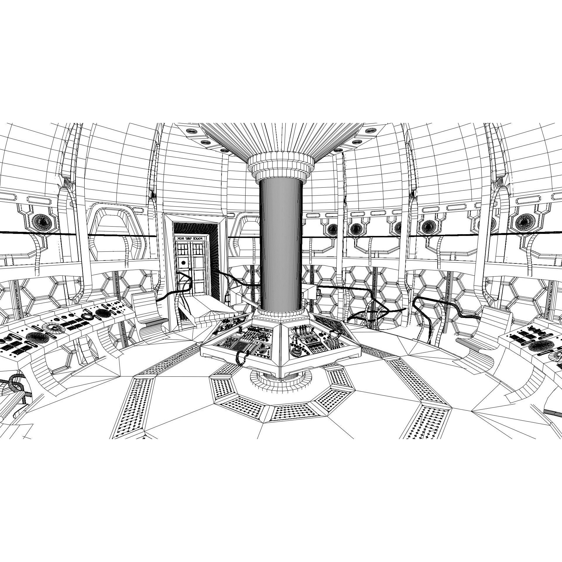 TARDIS - Photorealistic 3D Model - View 26