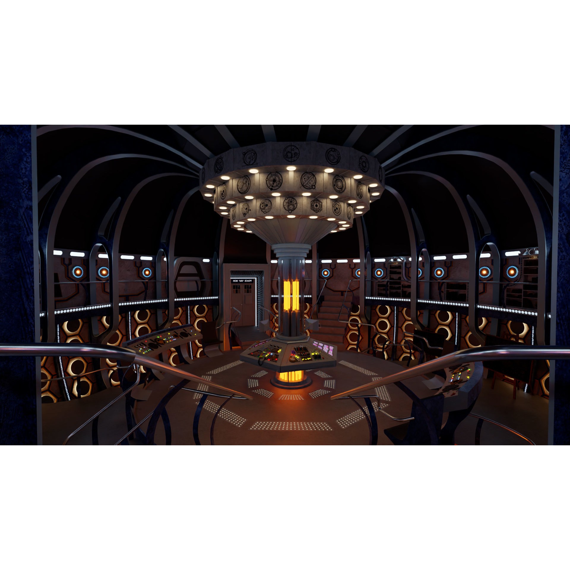 TARDIS - Photorealistic 3D Model - View 3