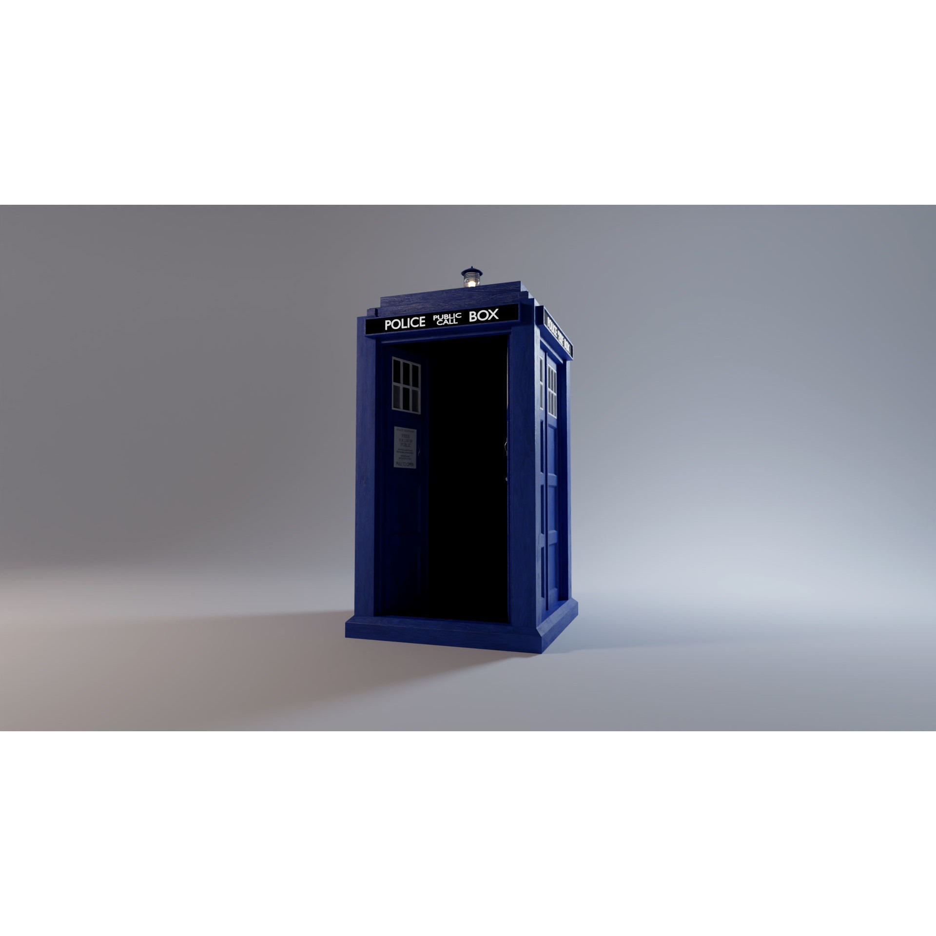 TARDIS - Photorealistic 3D Model - View 8