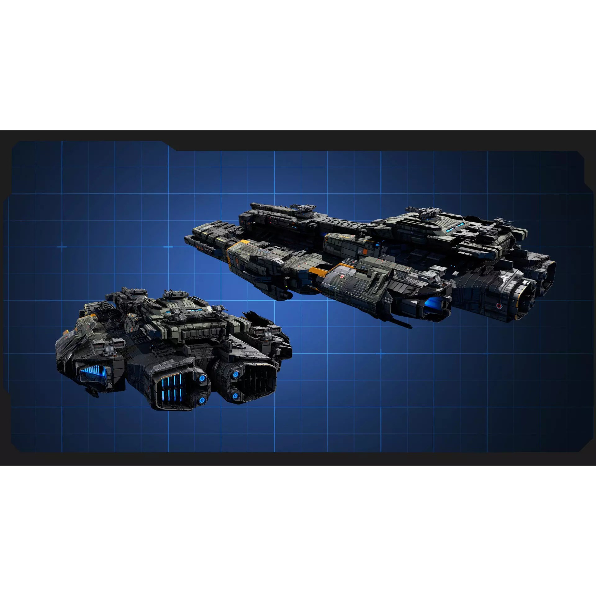 STARSHIPS - Low-Poly Game-Ready 3D Model - View 11