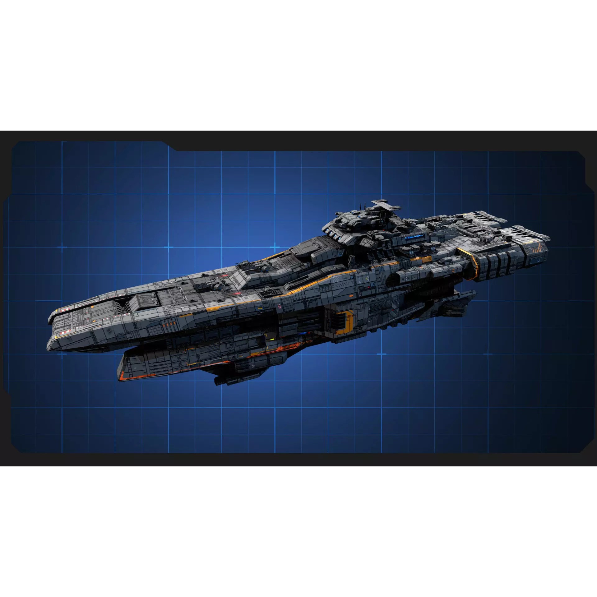 STARSHIPS - Low-Poly Game-Ready 3D Model - View 20