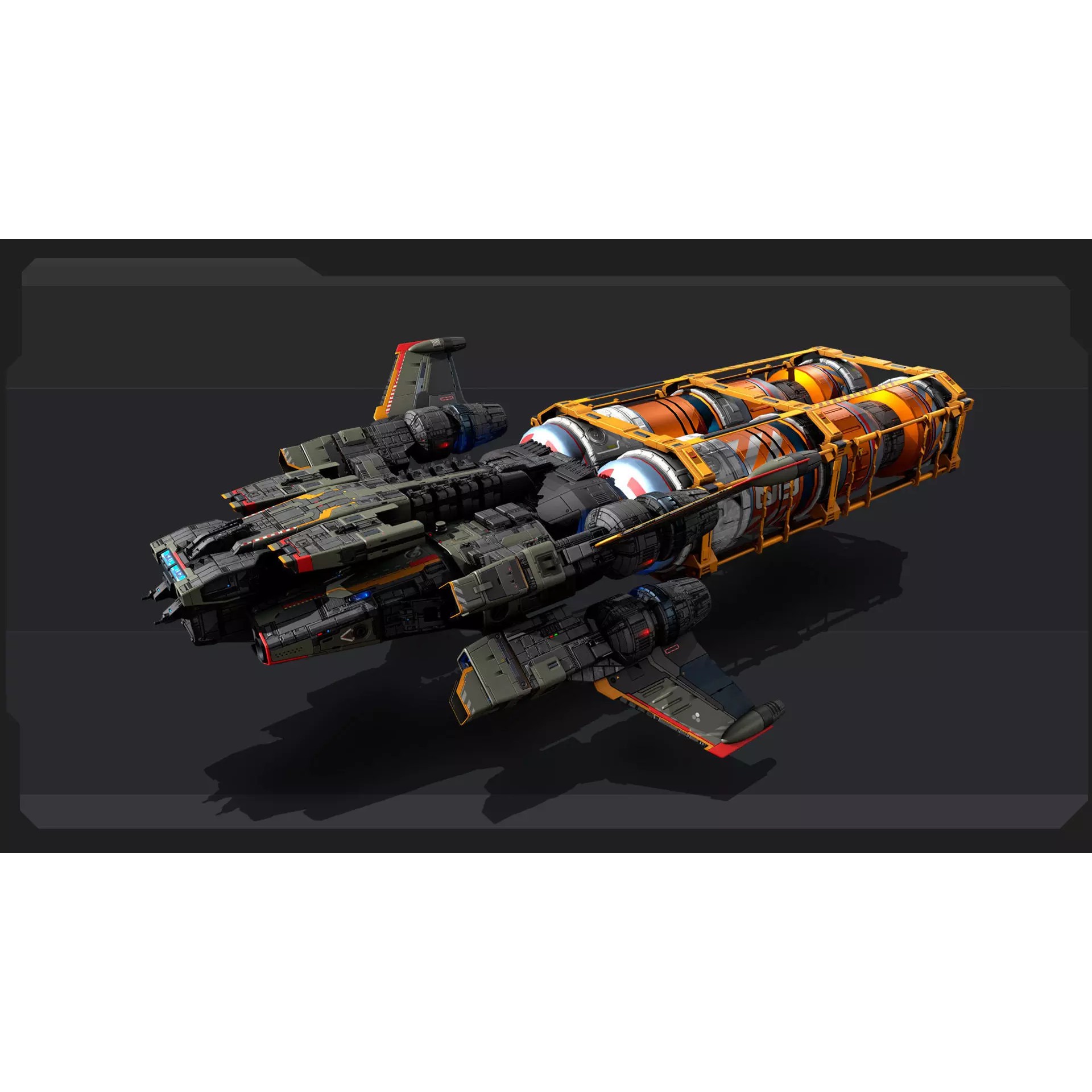 STARSHIPS - Low-Poly Game-Ready 3D Model - View 27