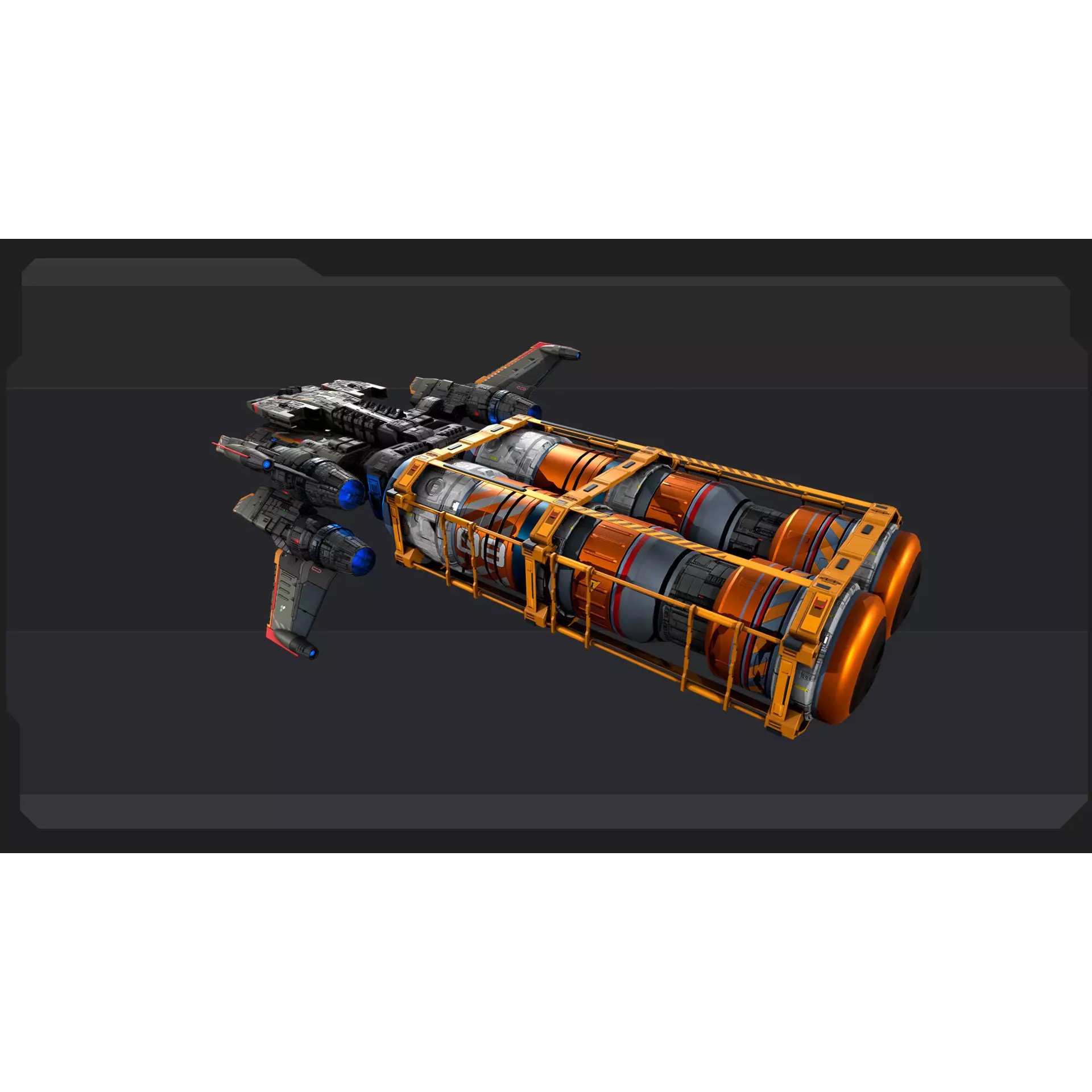 STARSHIPS - Low-Poly Game-Ready 3D Model - View 31