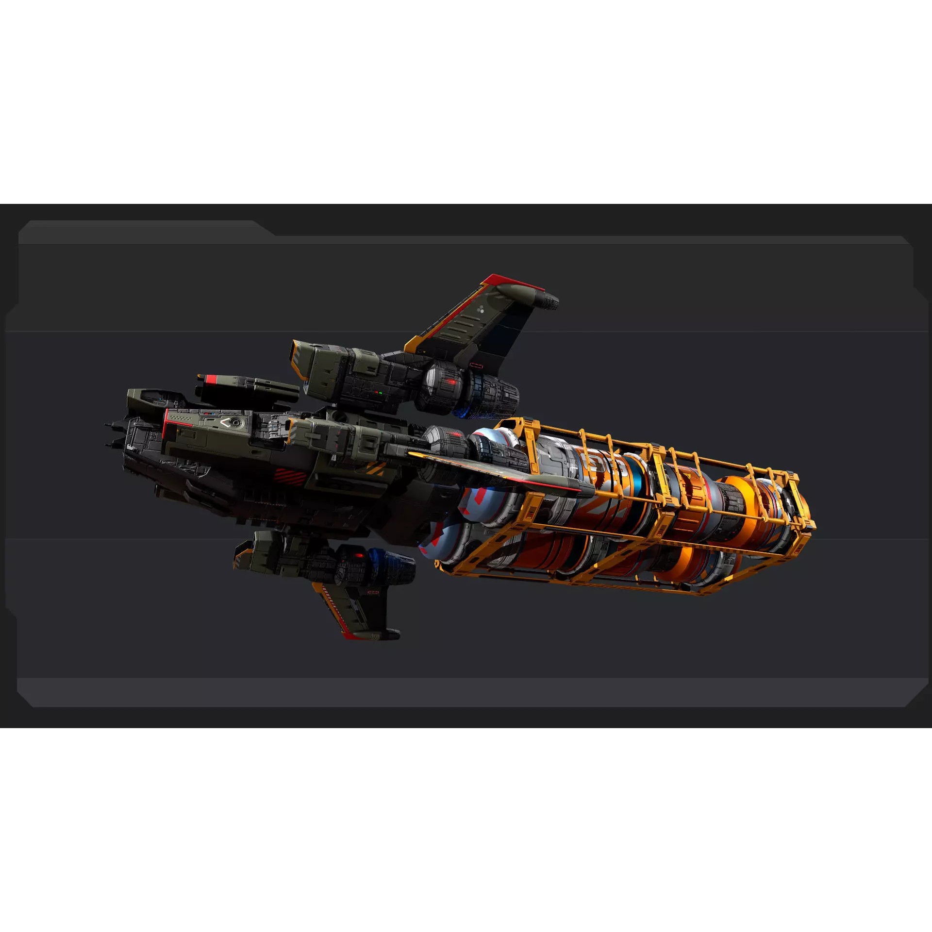 STARSHIPS - Low-Poly Game-Ready 3D Model - View 33