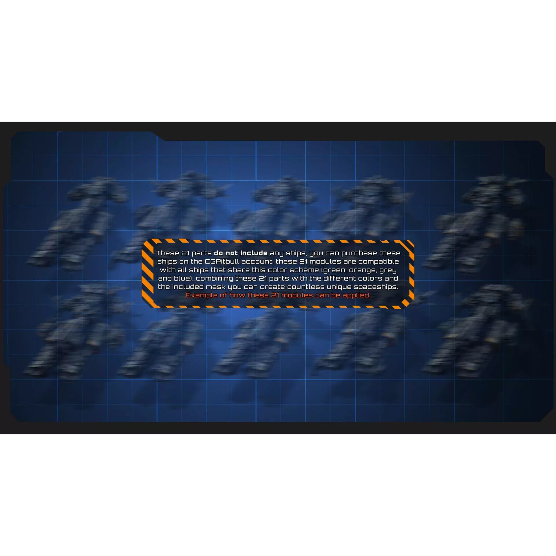 STARSHIPS - Low-Poly Game-Ready 3D Model - View 37