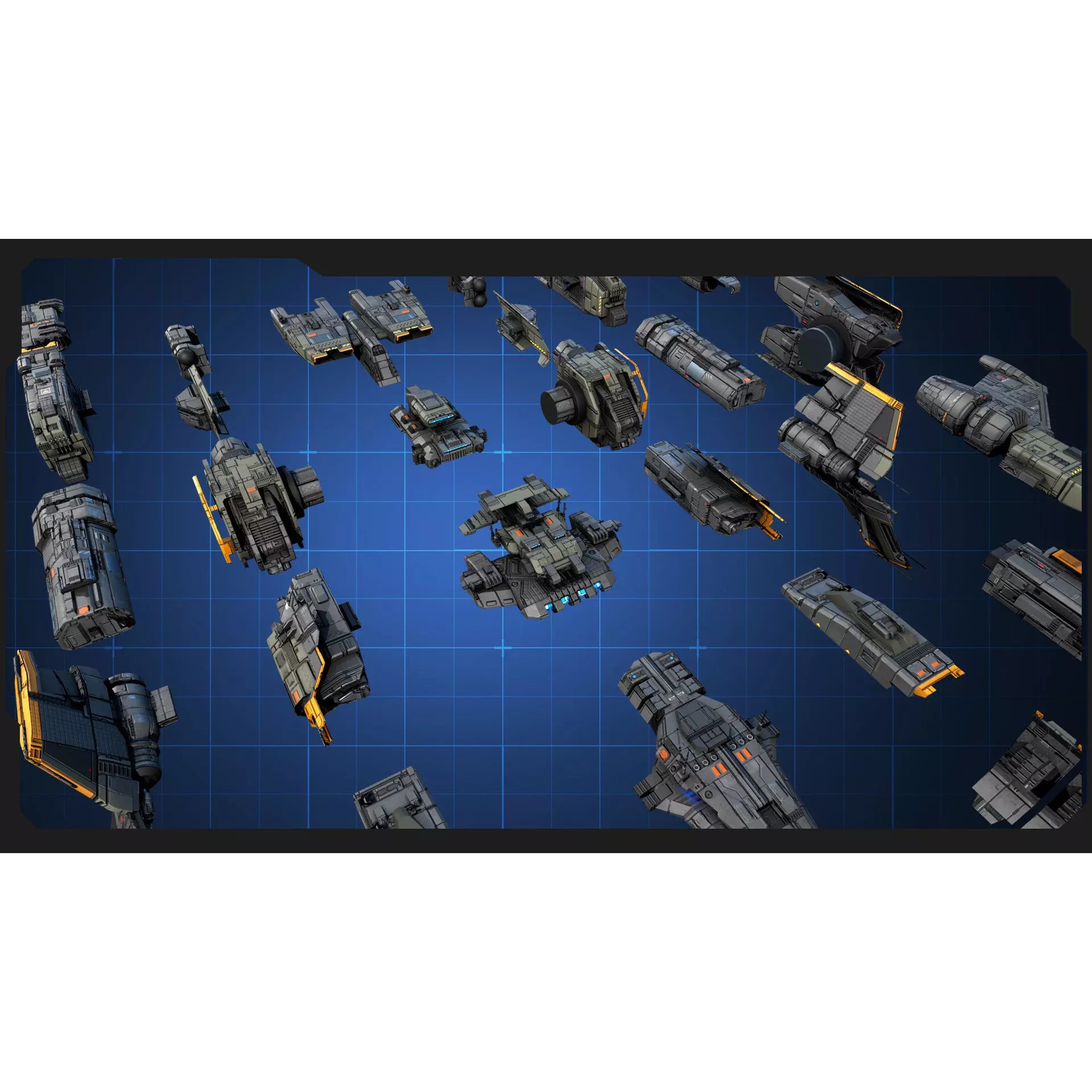 STARSHIPS - Low-Poly Game-Ready 3D Model - View 44