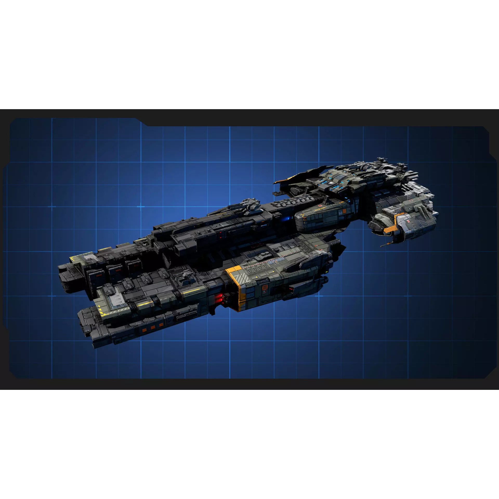 STARSHIPS - Low-Poly Game-Ready 3D Model - View 5