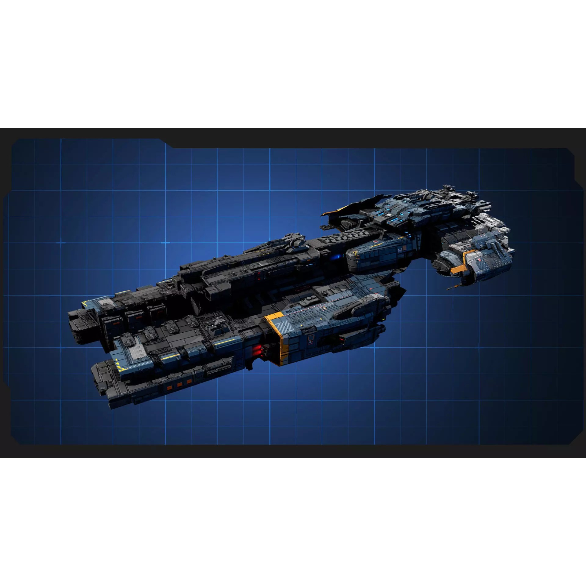 STARSHIPS - Low-Poly Game-Ready 3D Model - View 6