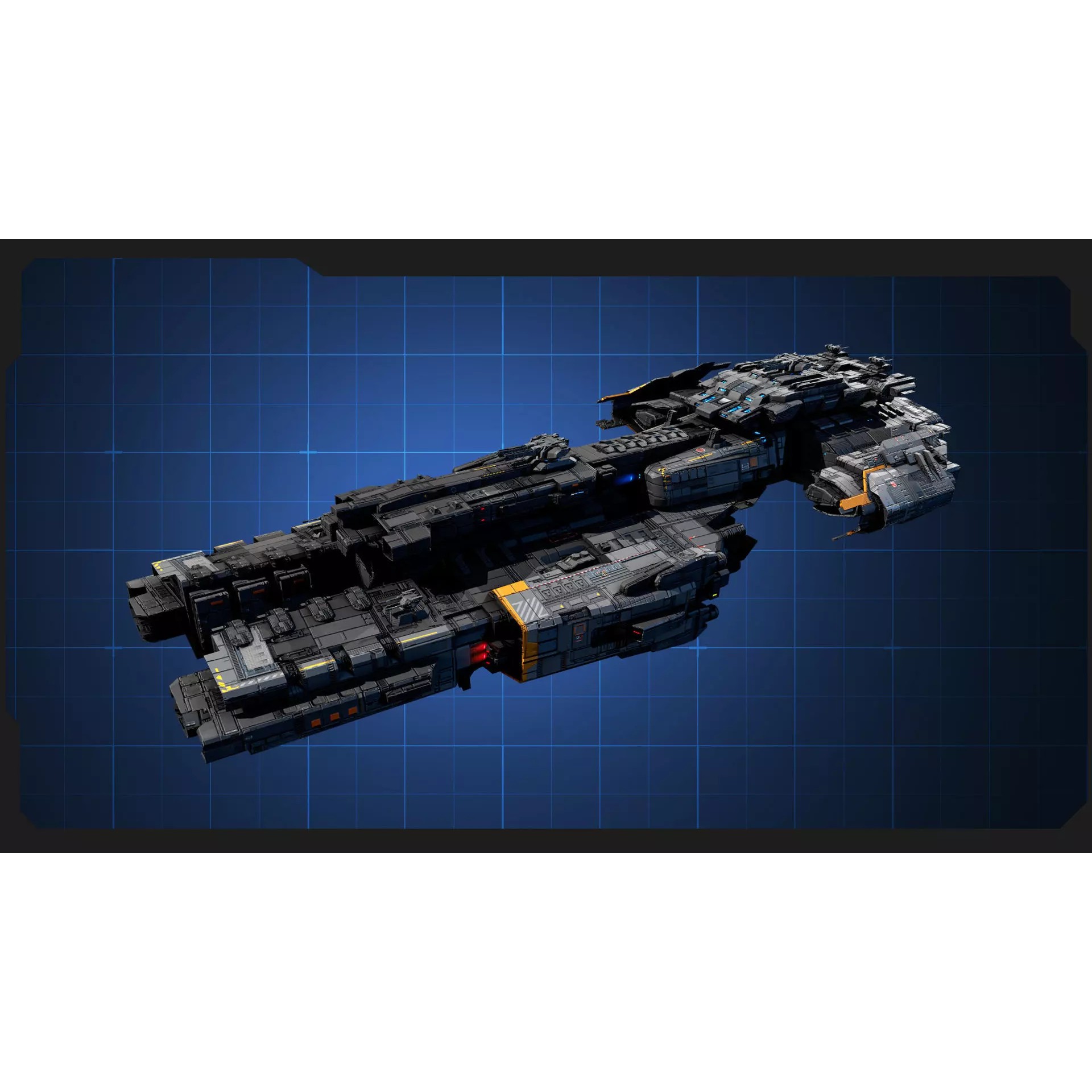 STARSHIPS - Low-Poly Game-Ready 3D Model - View 7