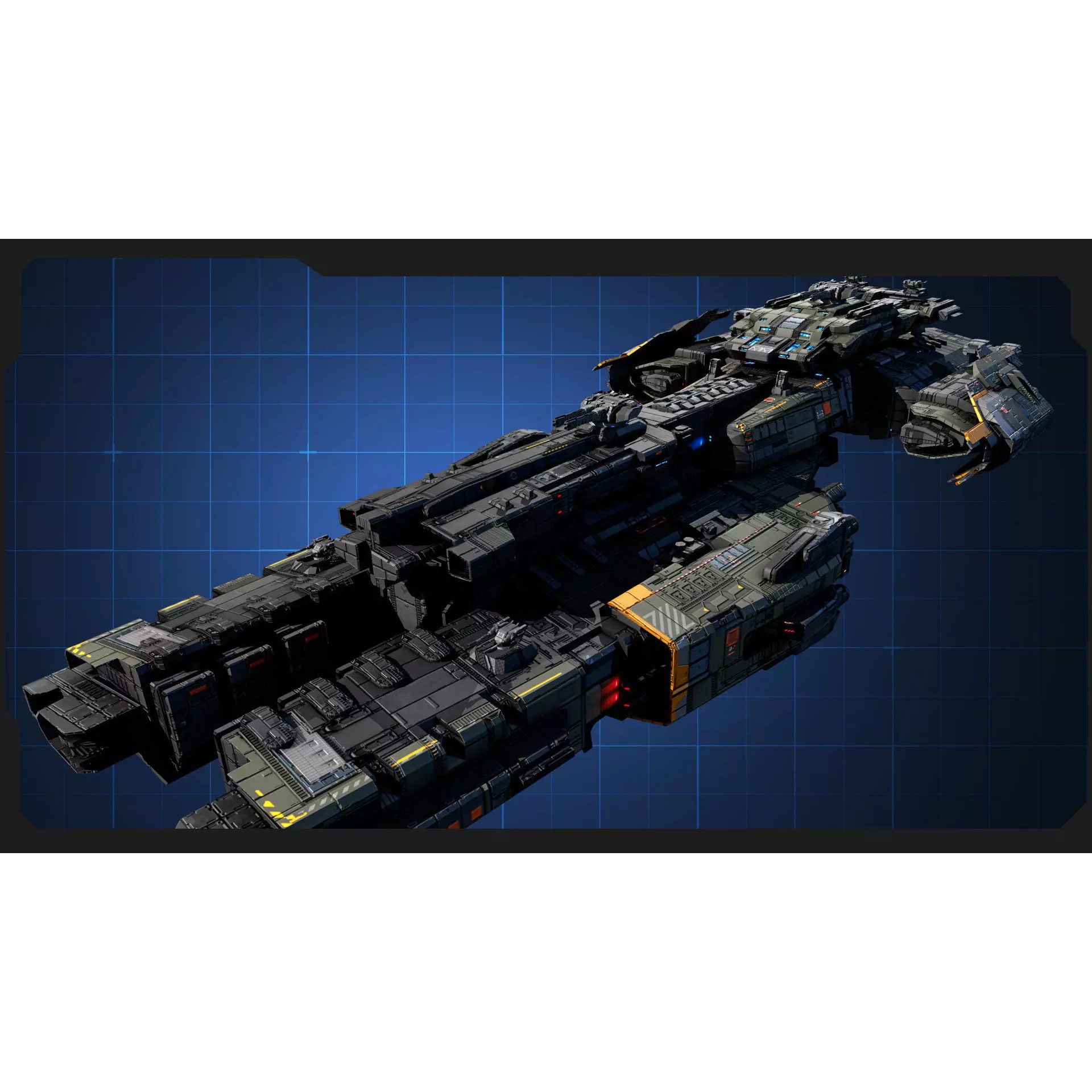 STARSHIPS - Low-Poly Game-Ready 3D Model - View 9