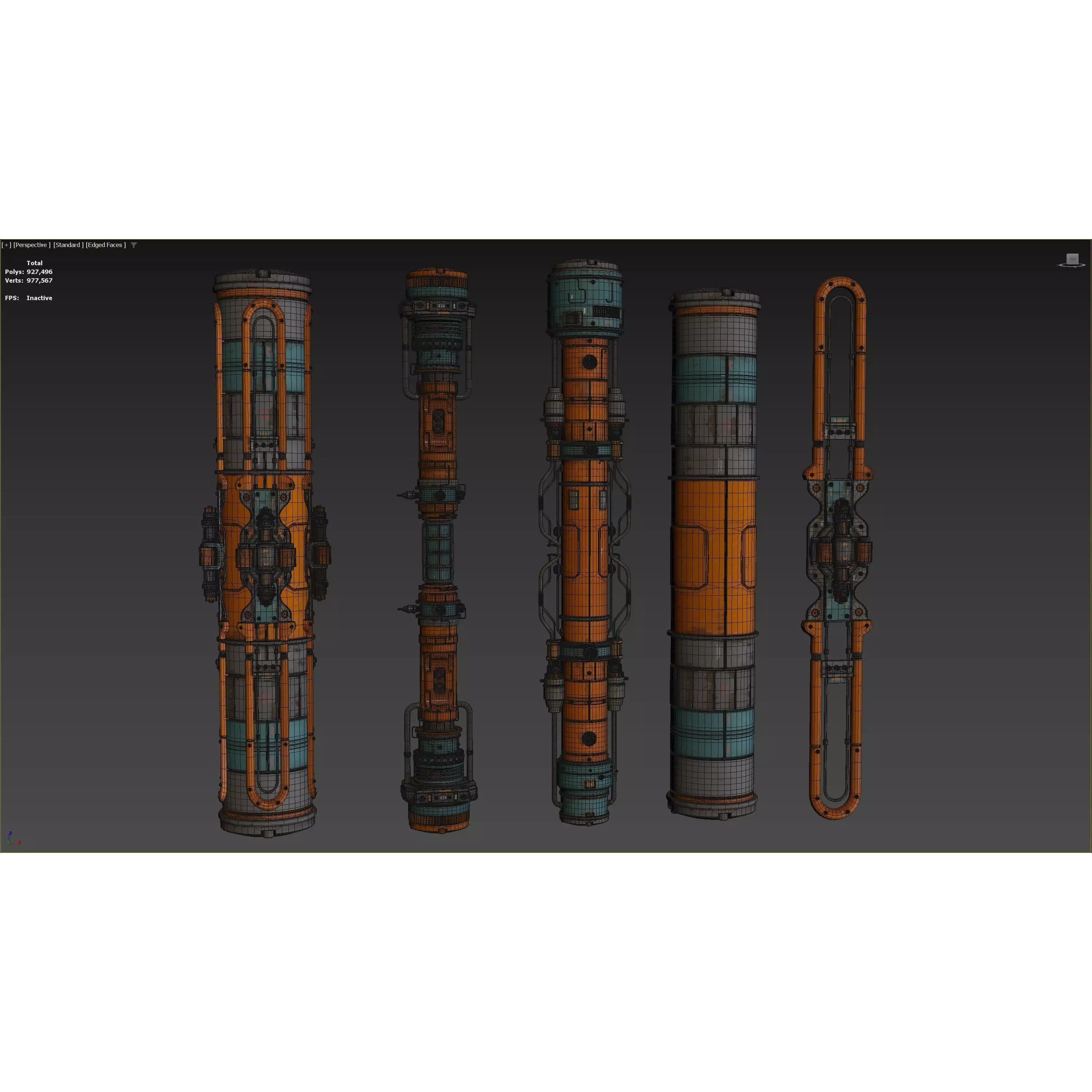 Sci-fi Pipe - Low-Poly Game-Ready 3D Model