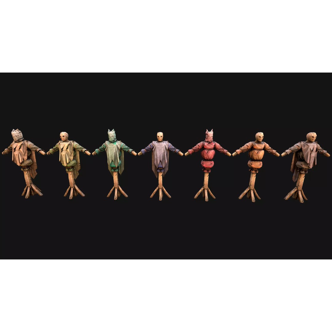 Medieval Wooden Fighting Dummy 3D Model – Low Poly Game Ready Asset, FBX - View 13