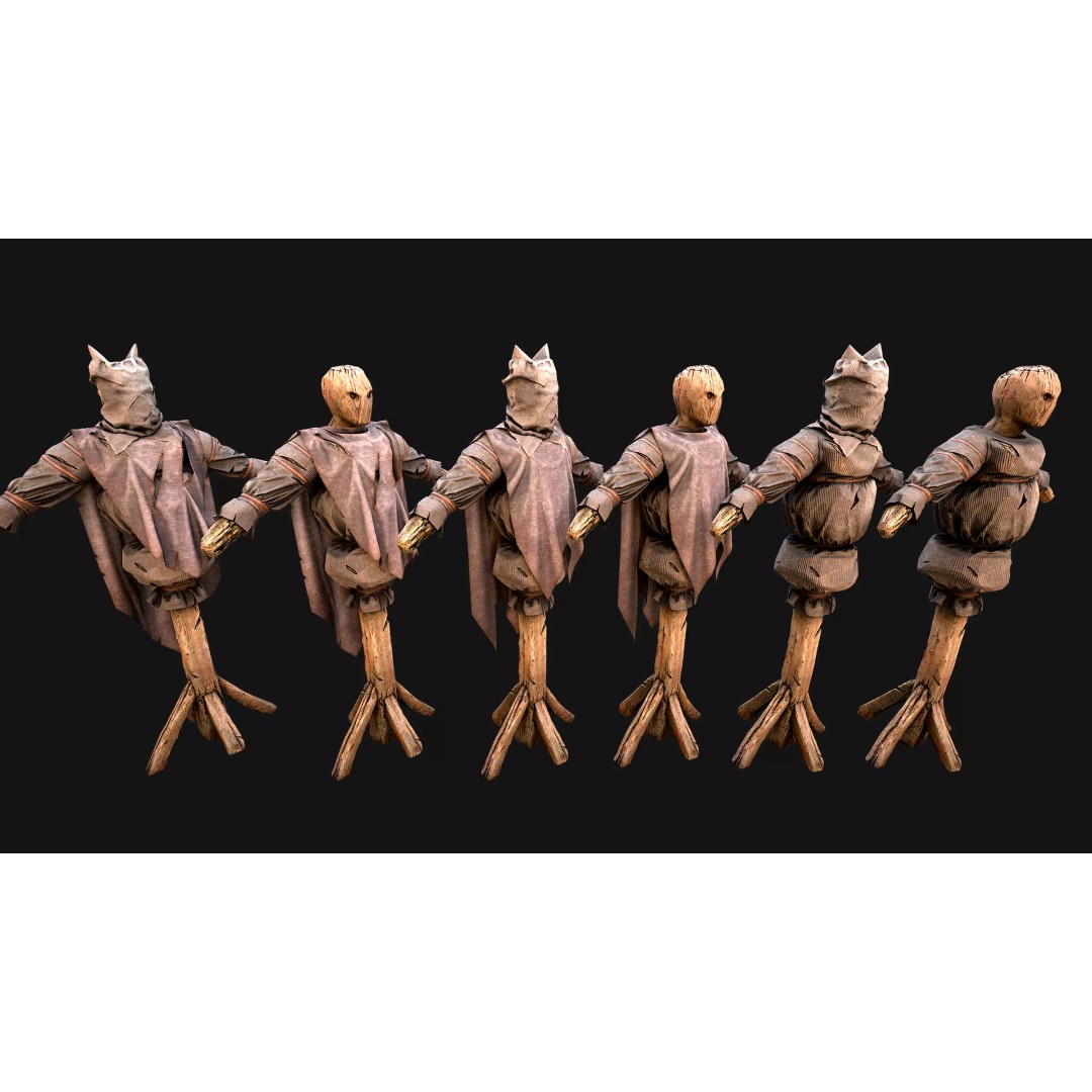 Medieval Wooden Fighting Dummy 3D Model – Low Poly Game Ready Asset, FBX - View 20