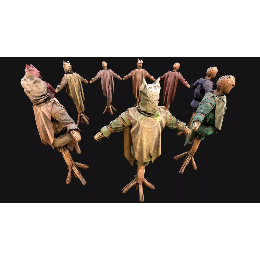 Medieval Wooden Fighting Dummy 3D Model – Low Poly Game Ready Asset, FBX - View 21