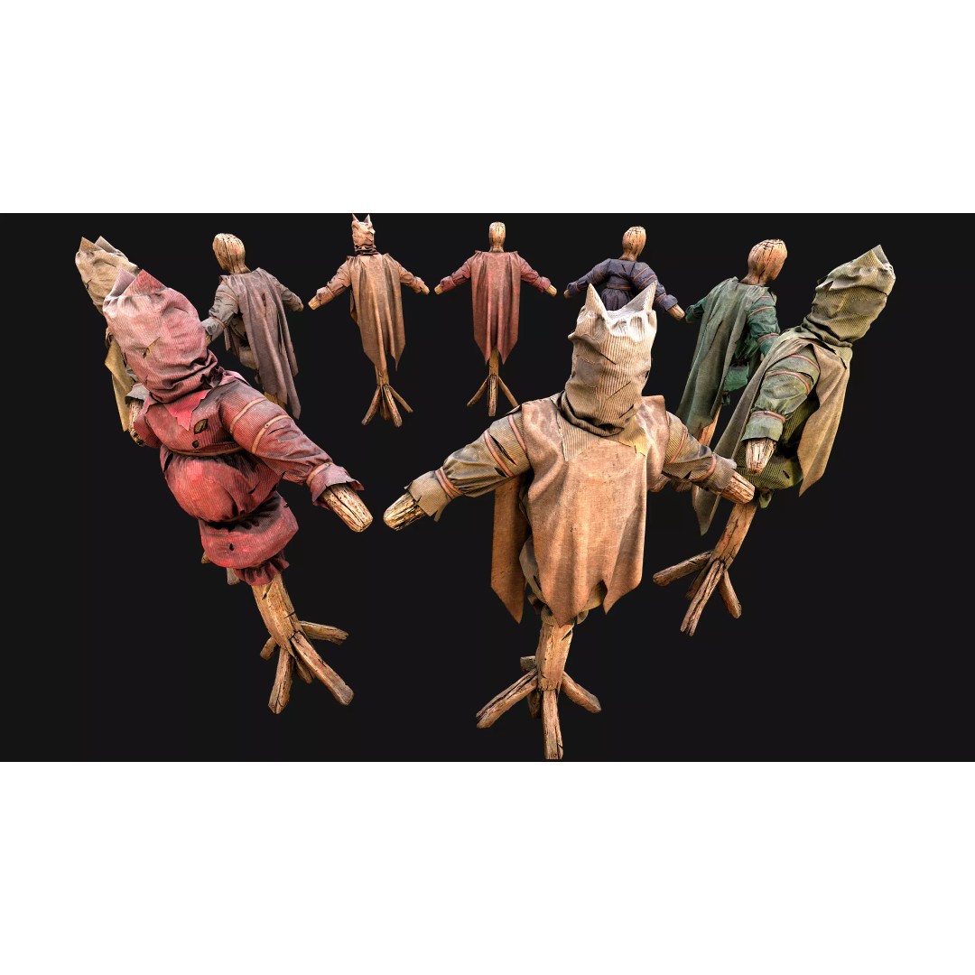 Medieval Wooden Fighting Dummy 3D Model – Low Poly Game Ready Asset, FBX - View 22