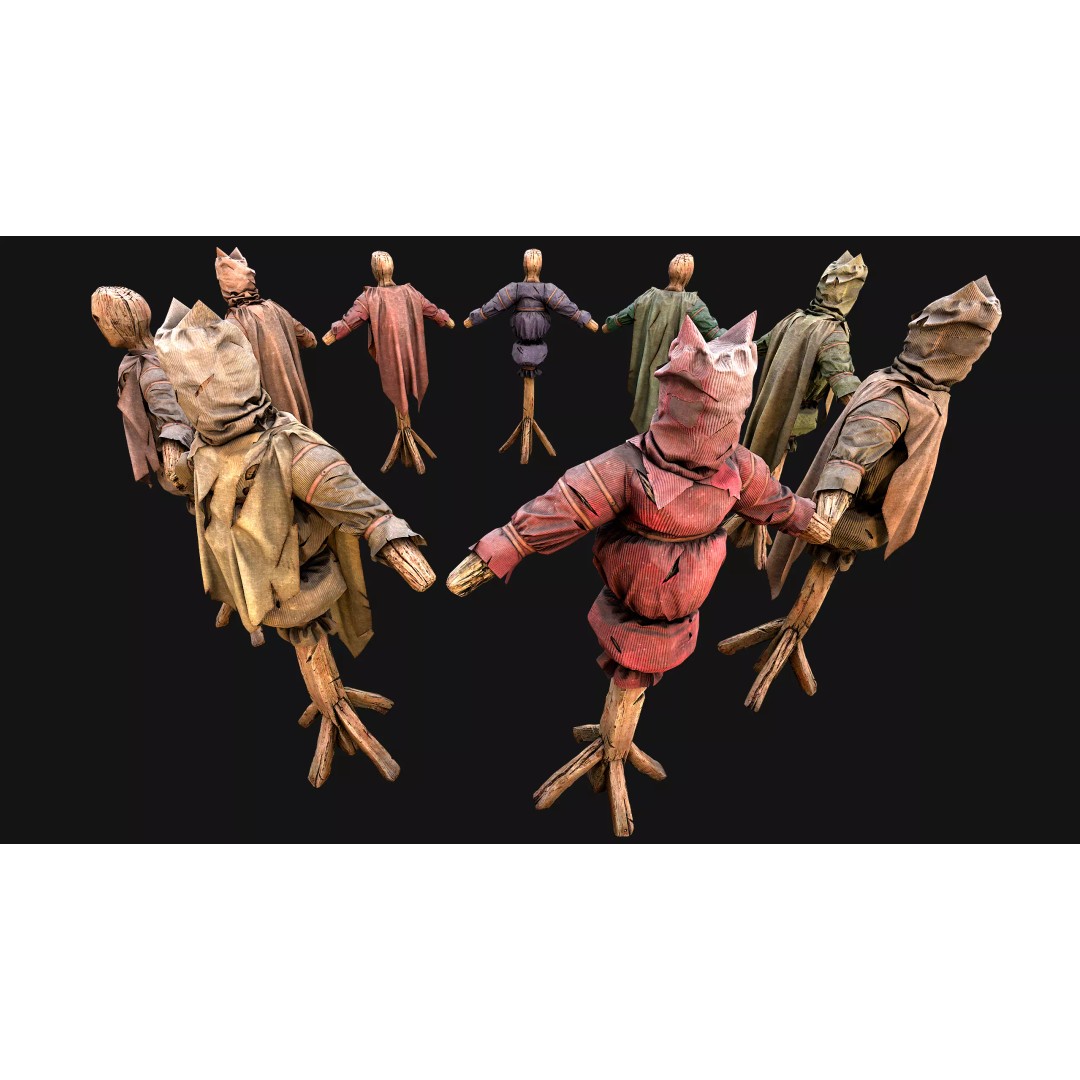 Medieval Wooden Fighting Dummy 3D Model – Low Poly Game Ready Asset, FBX - View 23