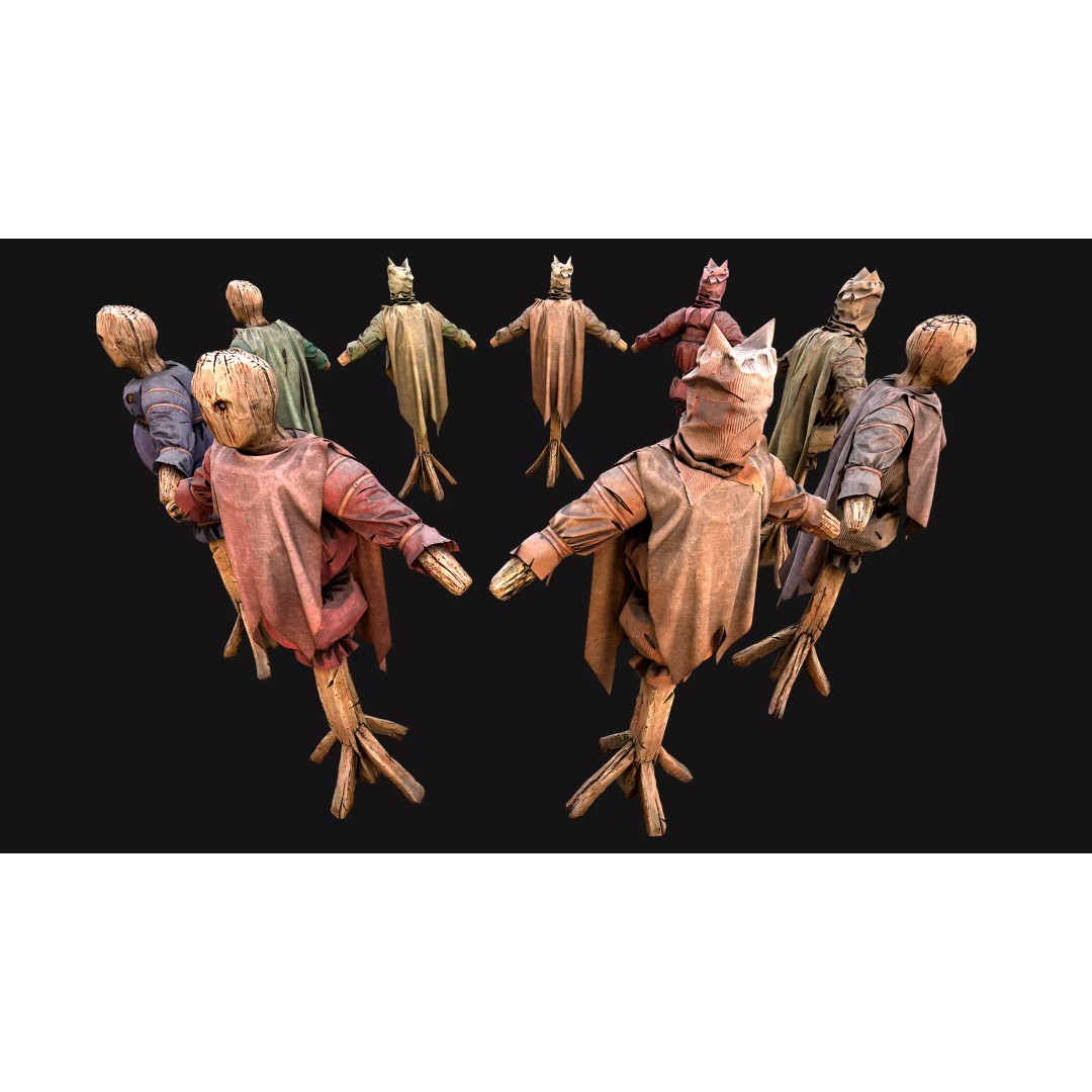 Medieval Wooden Fighting Dummy 3D Model – Low Poly Game Ready Asset, FBX - View 26