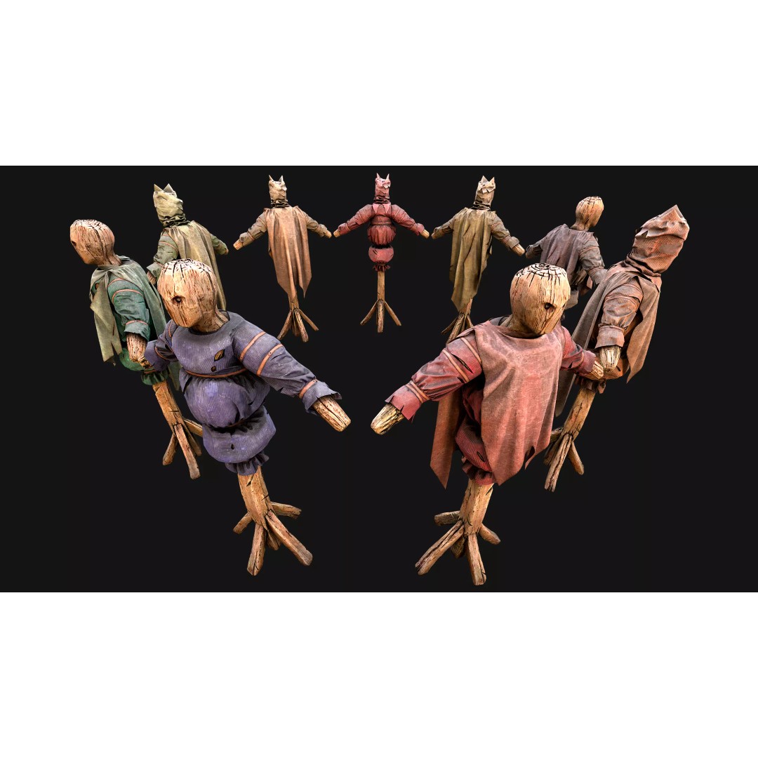 Medieval Wooden Fighting Dummy 3D Model – Low Poly Game Ready Asset, FBX - View 27