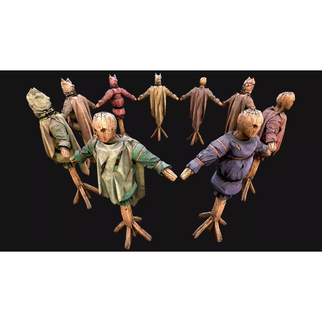 Medieval Wooden Fighting Dummy 3D Model – Low Poly Game Ready Asset, FBX - View 28