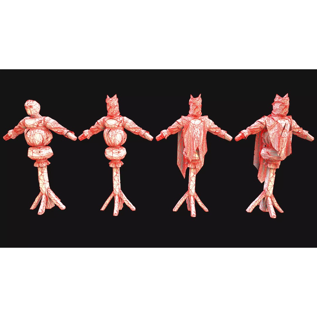 Medieval Wooden Fighting Dummy 3D Model – Low Poly Game Ready Asset, FBX - View 33